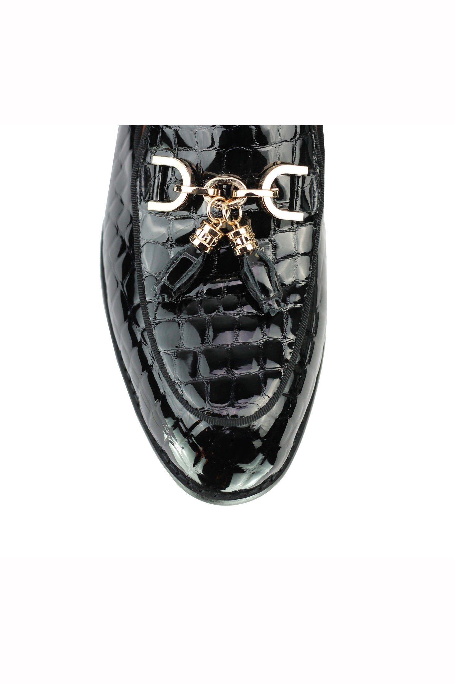 BLACK SNAFFLE BIT PRINTED LOAFER