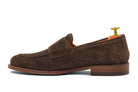 BROWN ITALIAN SUEDE DOUBLE BUCKLE LOAFER