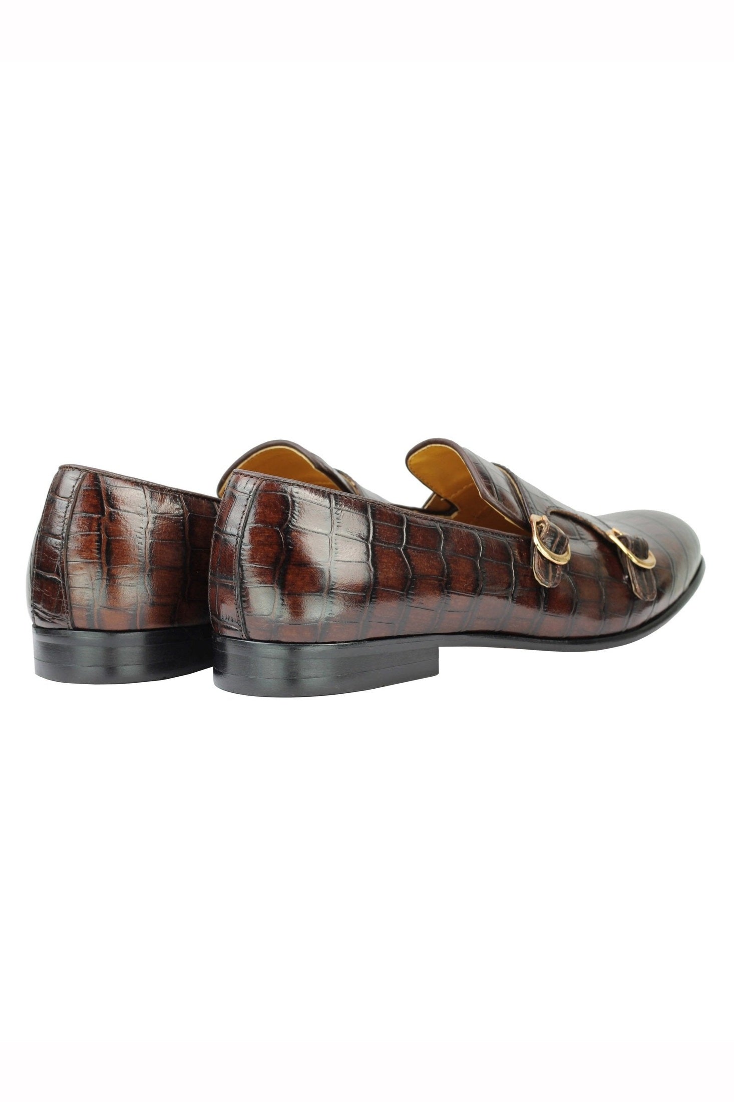 BROWN POLISHED DOUBLE MONKS