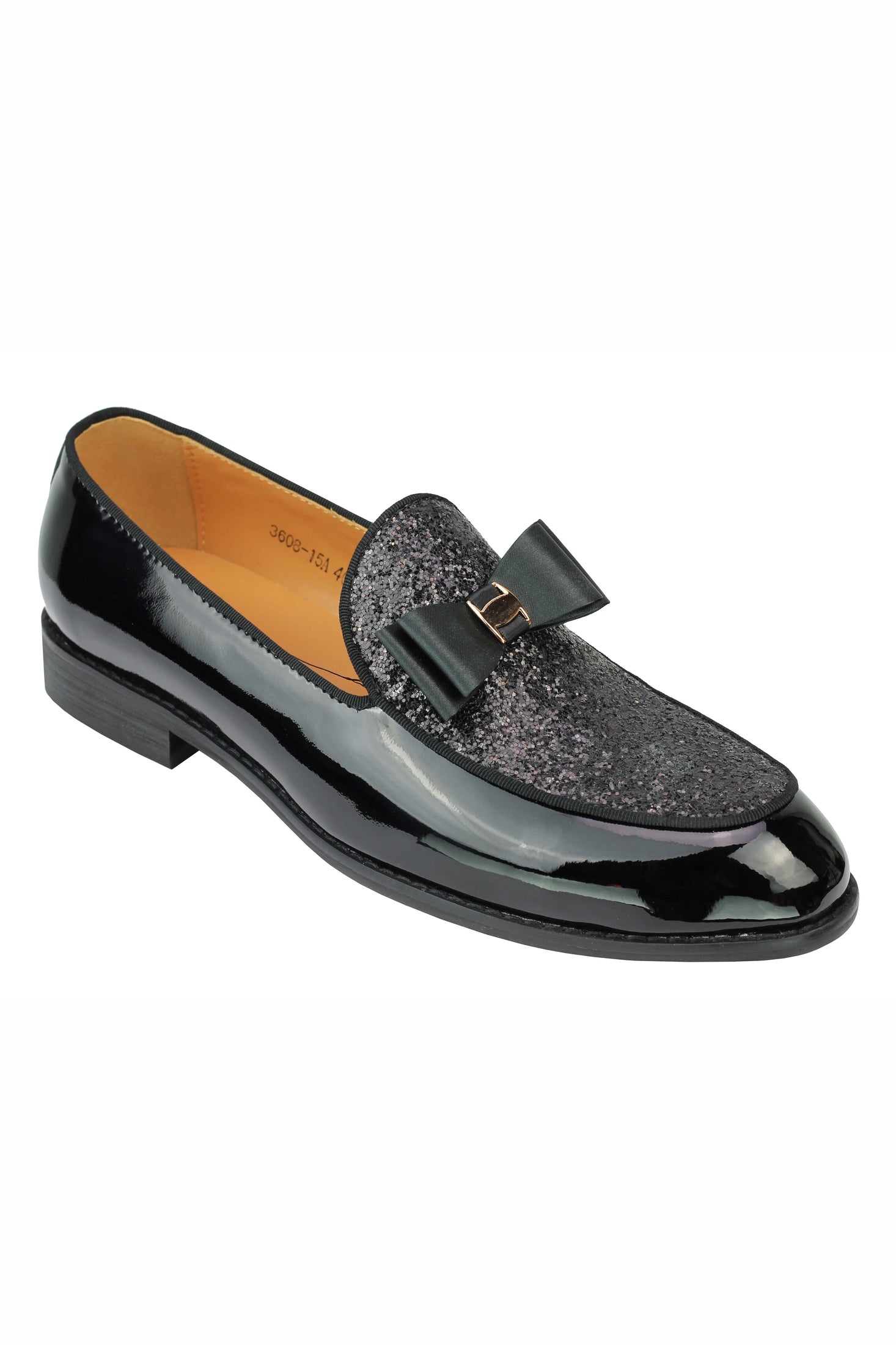 BLACK GLITTER BOWTIE LOAFER