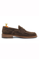 BROWN ITALIAN SUEDE PENNY LOAFER