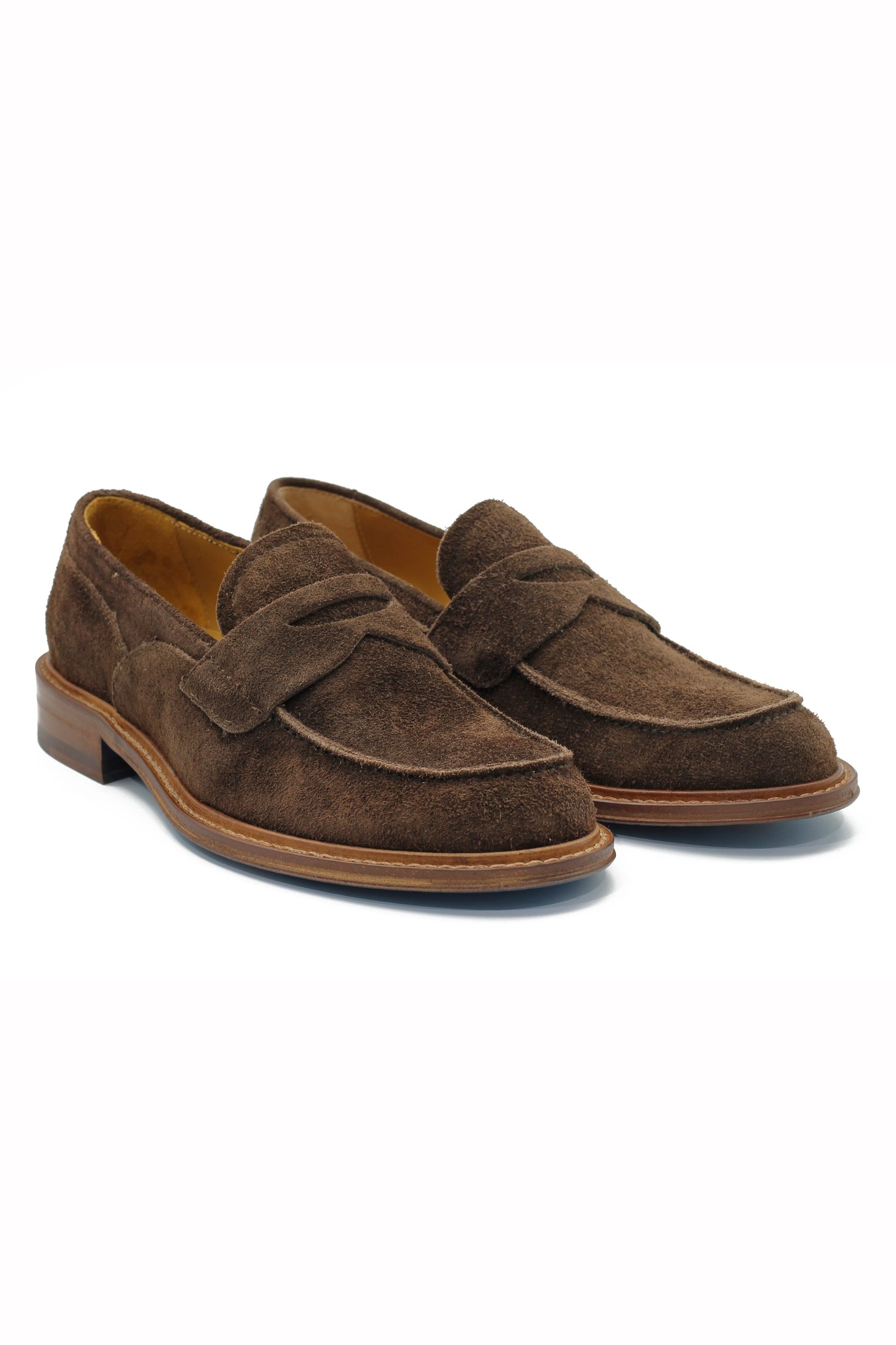 BROWN ITALIAN SUEDE PENNY LOAFER