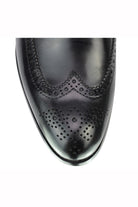 Real Leather Black Brogue Monk Shoes XPOSED London