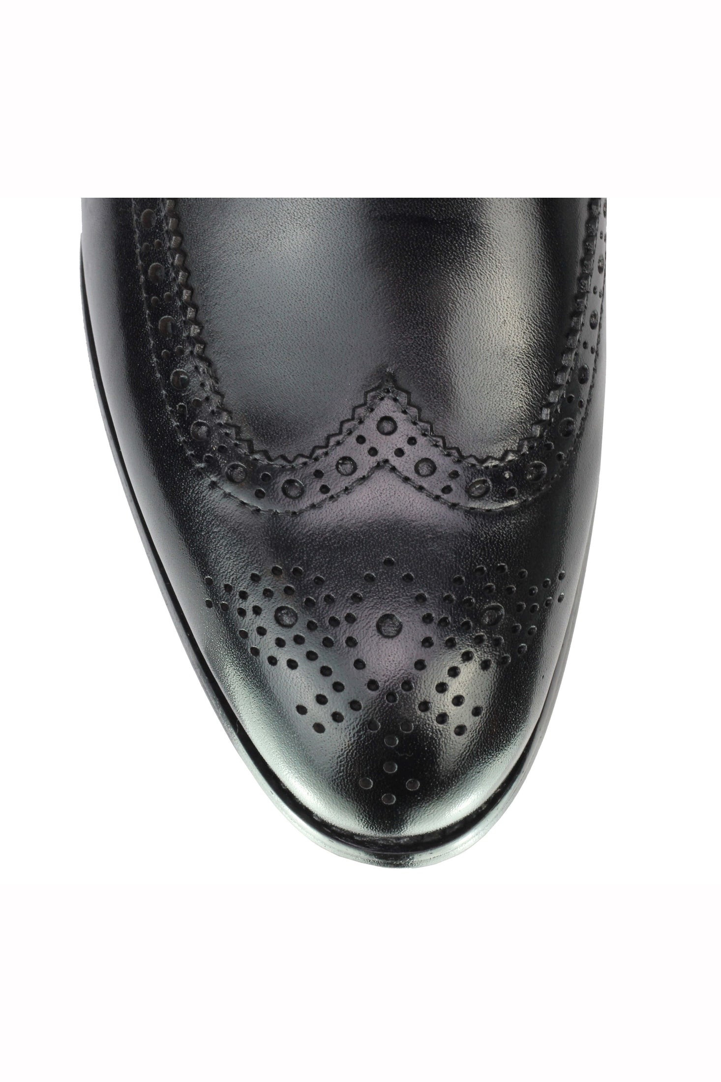 Real Leather Black Brogue Monk Shoes XPOSED London
