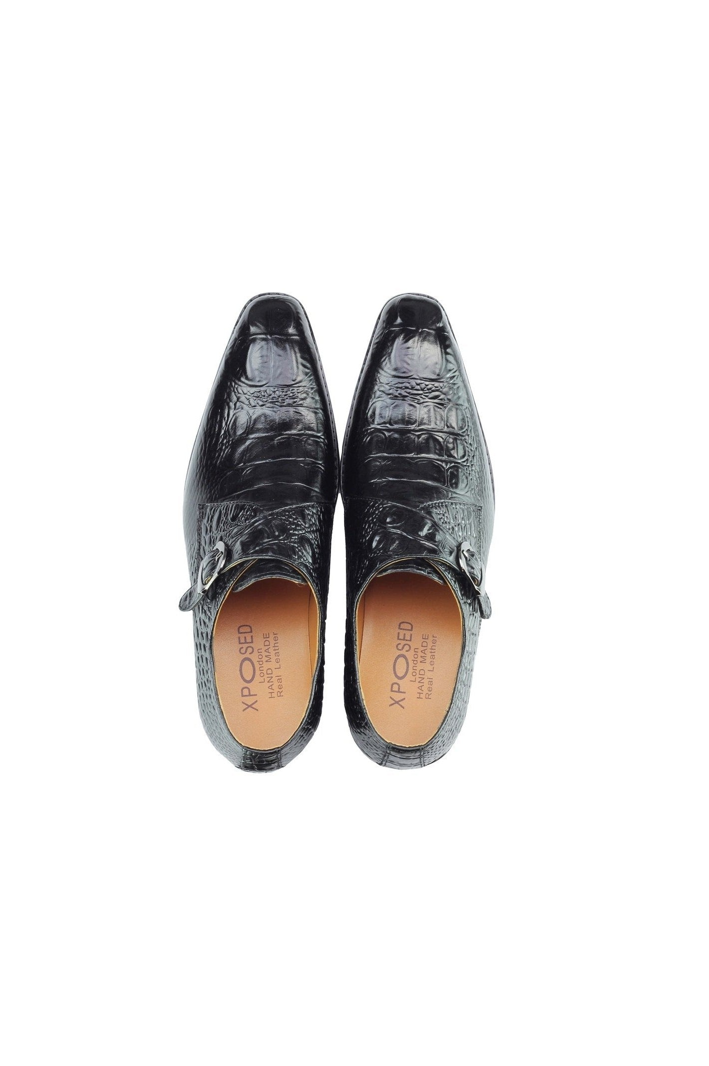 BLACK PATENT LEATHER MONK