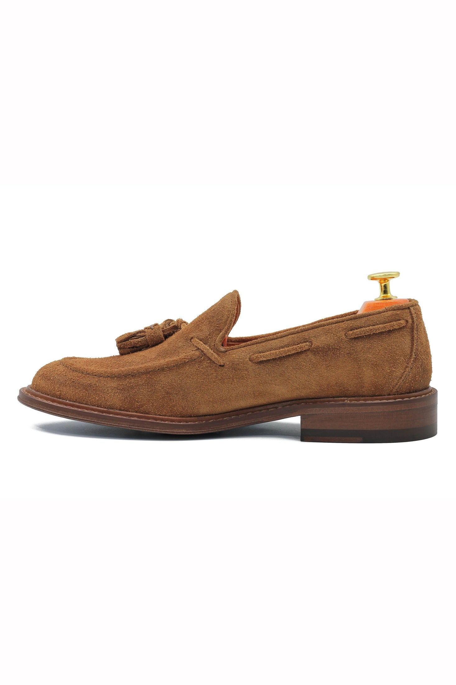 TAN ITALIAN SUEDE TASSEL LOAFER