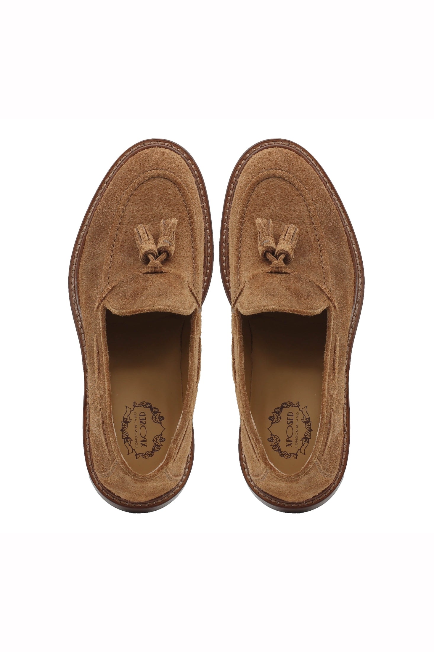 TAN ITALIAN SUEDE TASSEL LOAFER