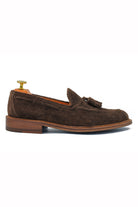 BROWN ITALIAN SUEDE TASSEL LOAFER