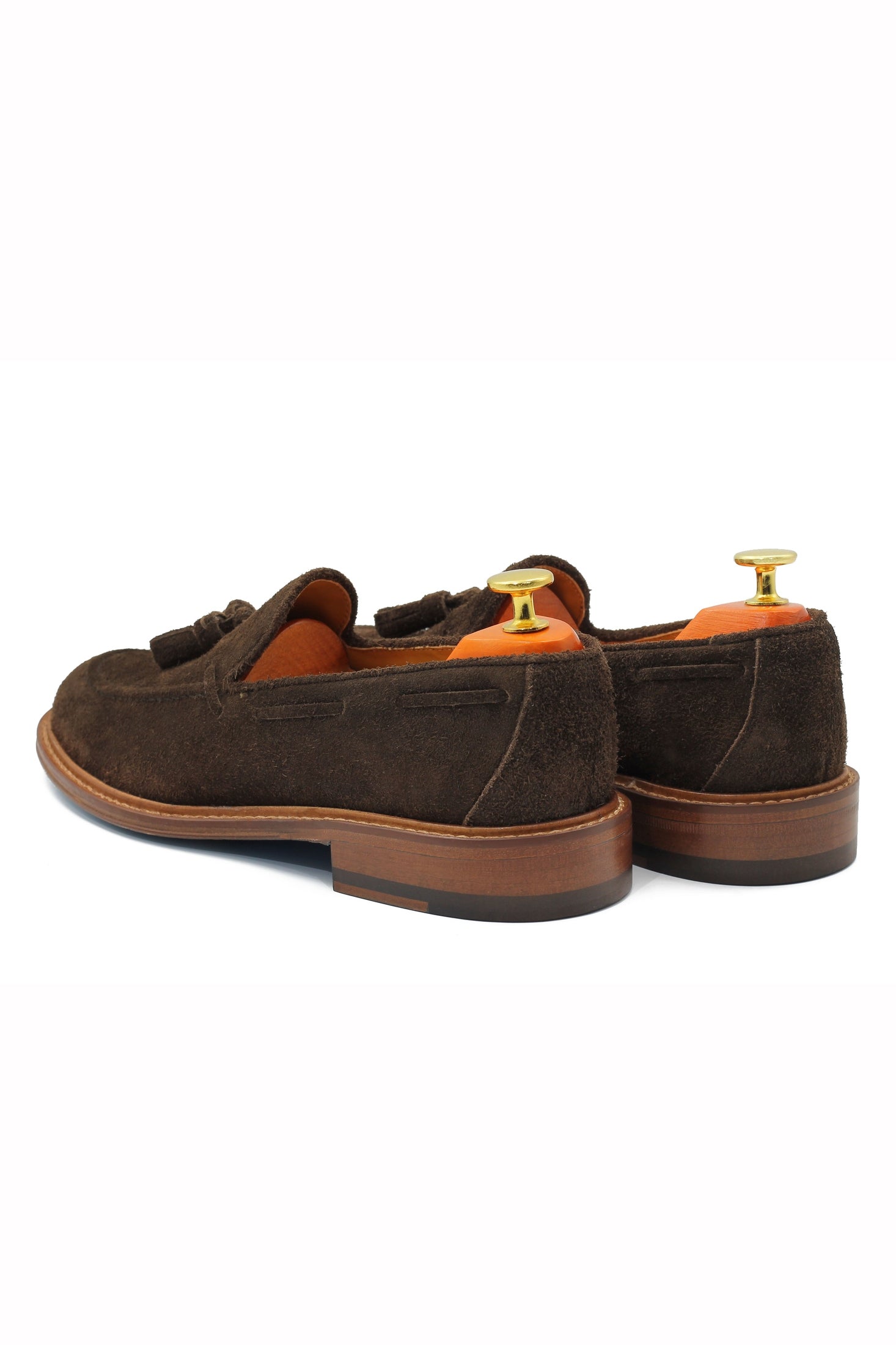 BROWN ITALIAN SUEDE TASSEL LOAFER