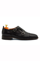 BROWN CALFSKIN DOUBLE BUCKEL MONKS