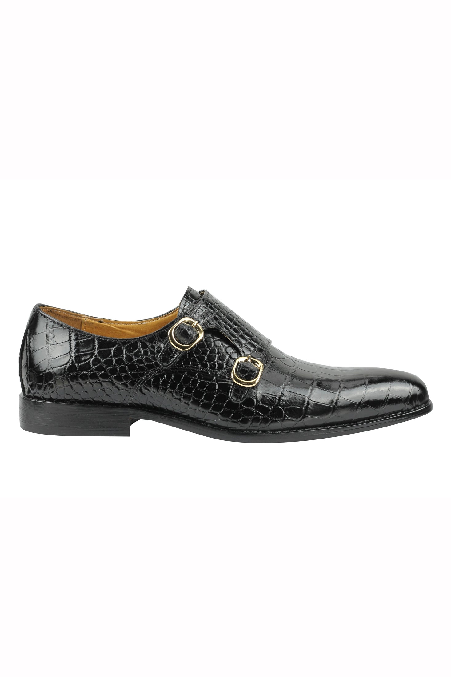 CROC PRINT BLACK DOUBLE MONK