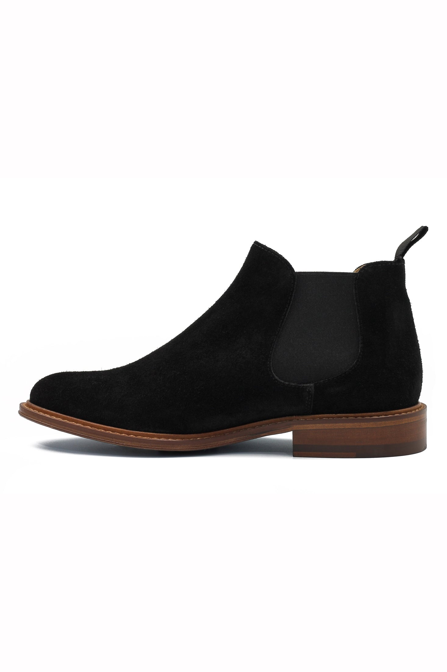 BLACK ITALIAN SUEDE CHELSEA BOOTS