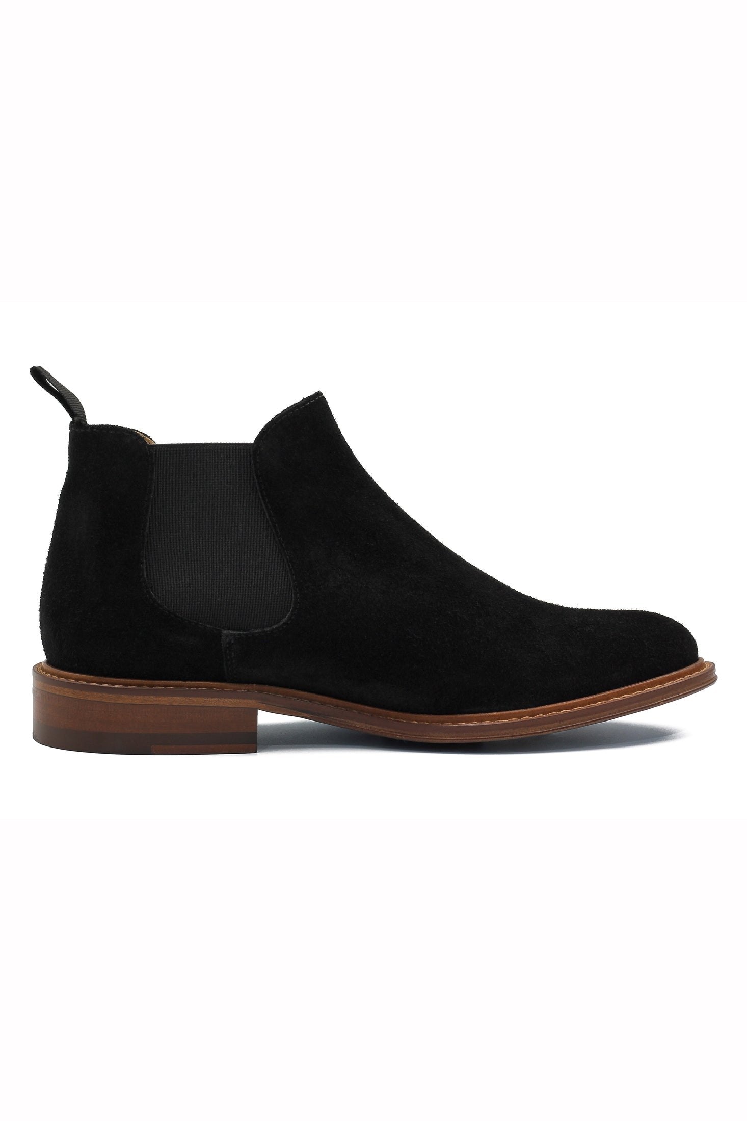 BLACK ITALIAN SUEDE CHELSEA BOOTS