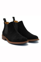 BLACK ITALIAN SUEDE CHELSEA BOOTS
