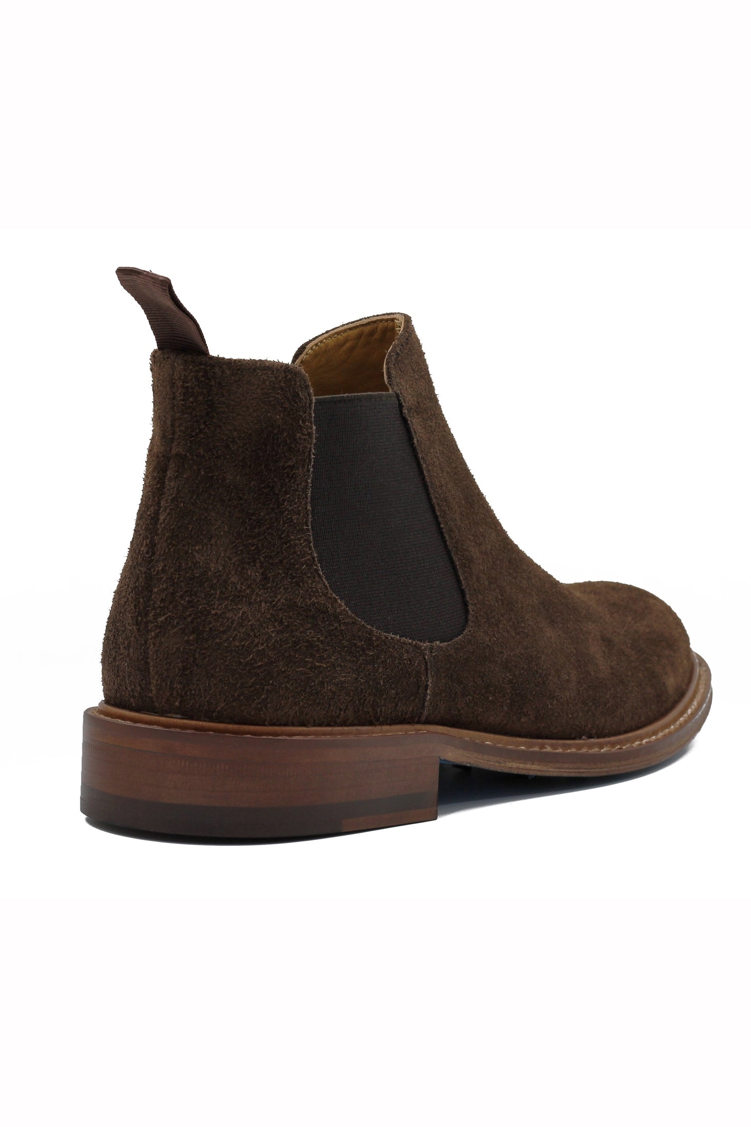 BROWN ITALIAN SUEDE CHELSEA BOOTS