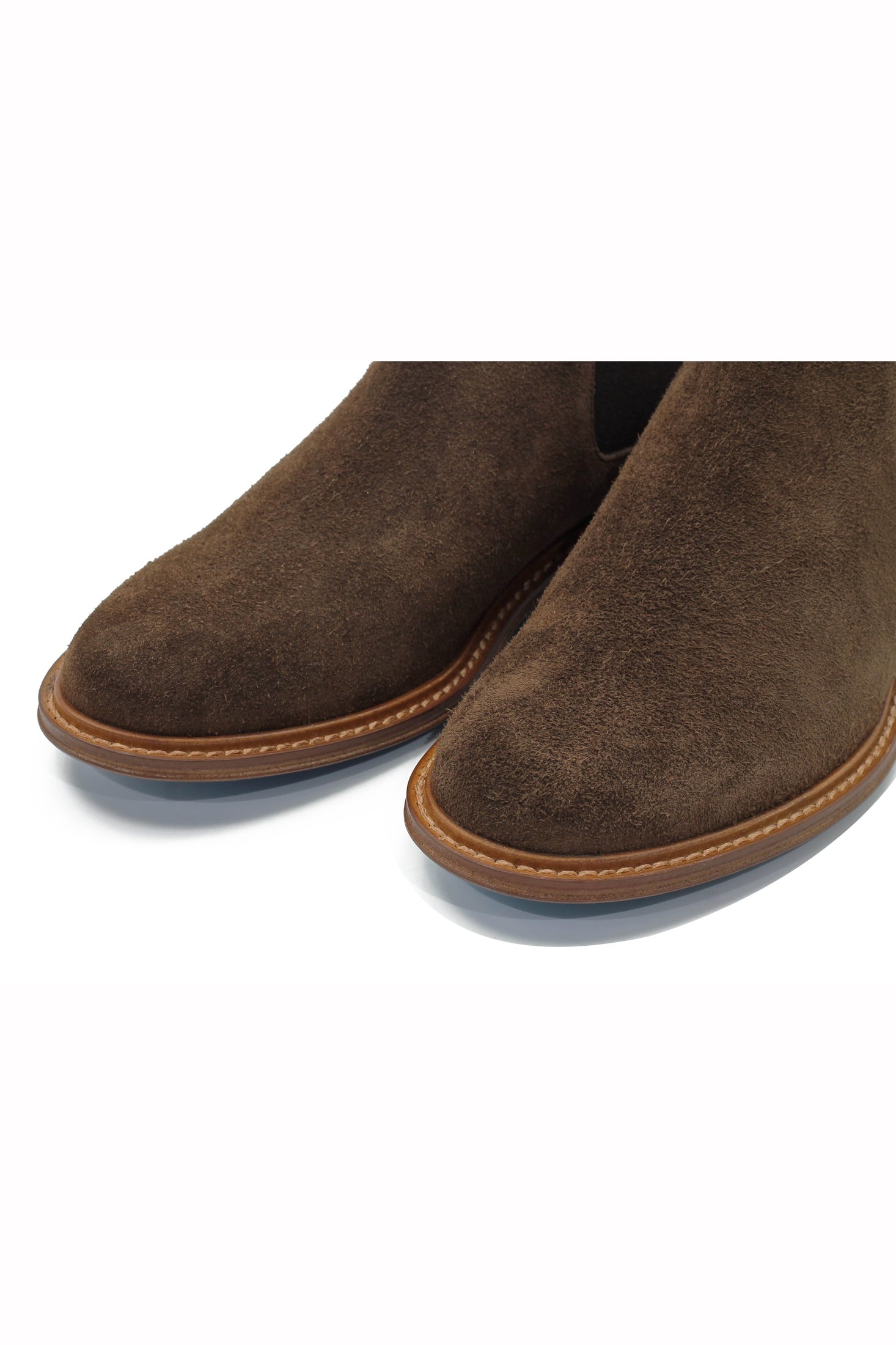 BROWN ITALIAN SUEDE CHELSEA BOOTS