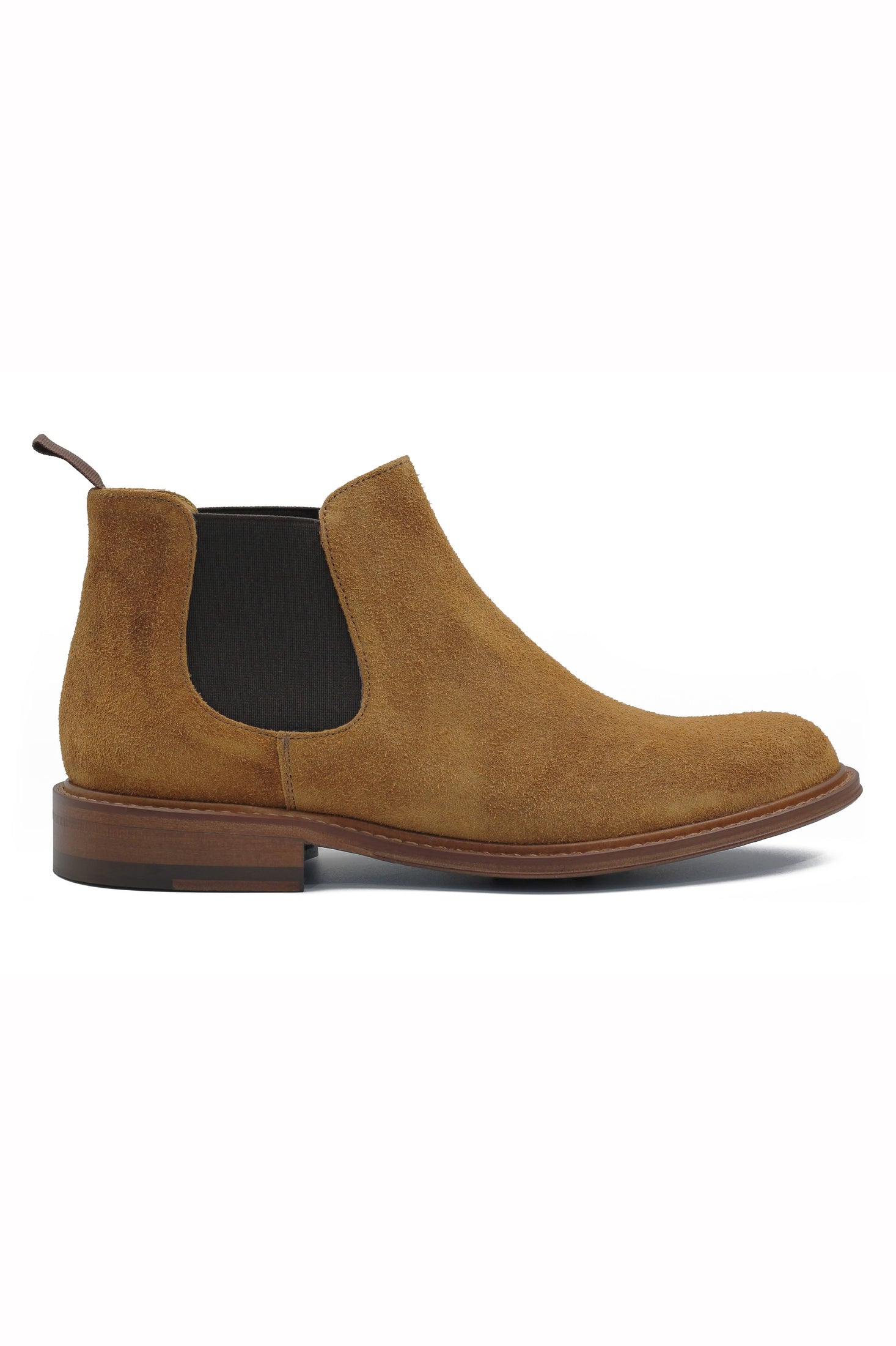 TAN ITALIAN SUEDE CHELSEA BOOTS