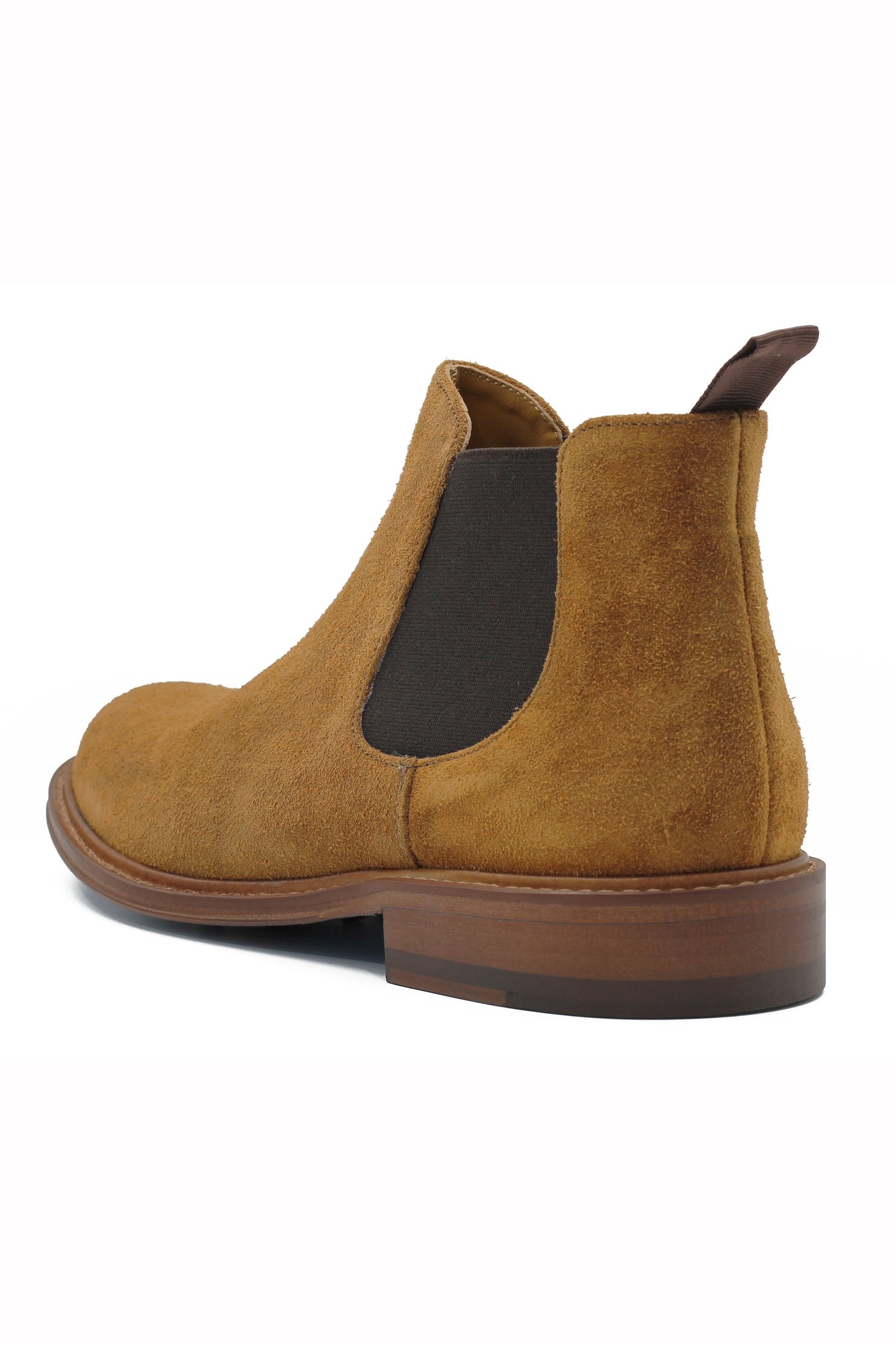 TAN ITALIAN SUEDE CHELSEA BOOTS
