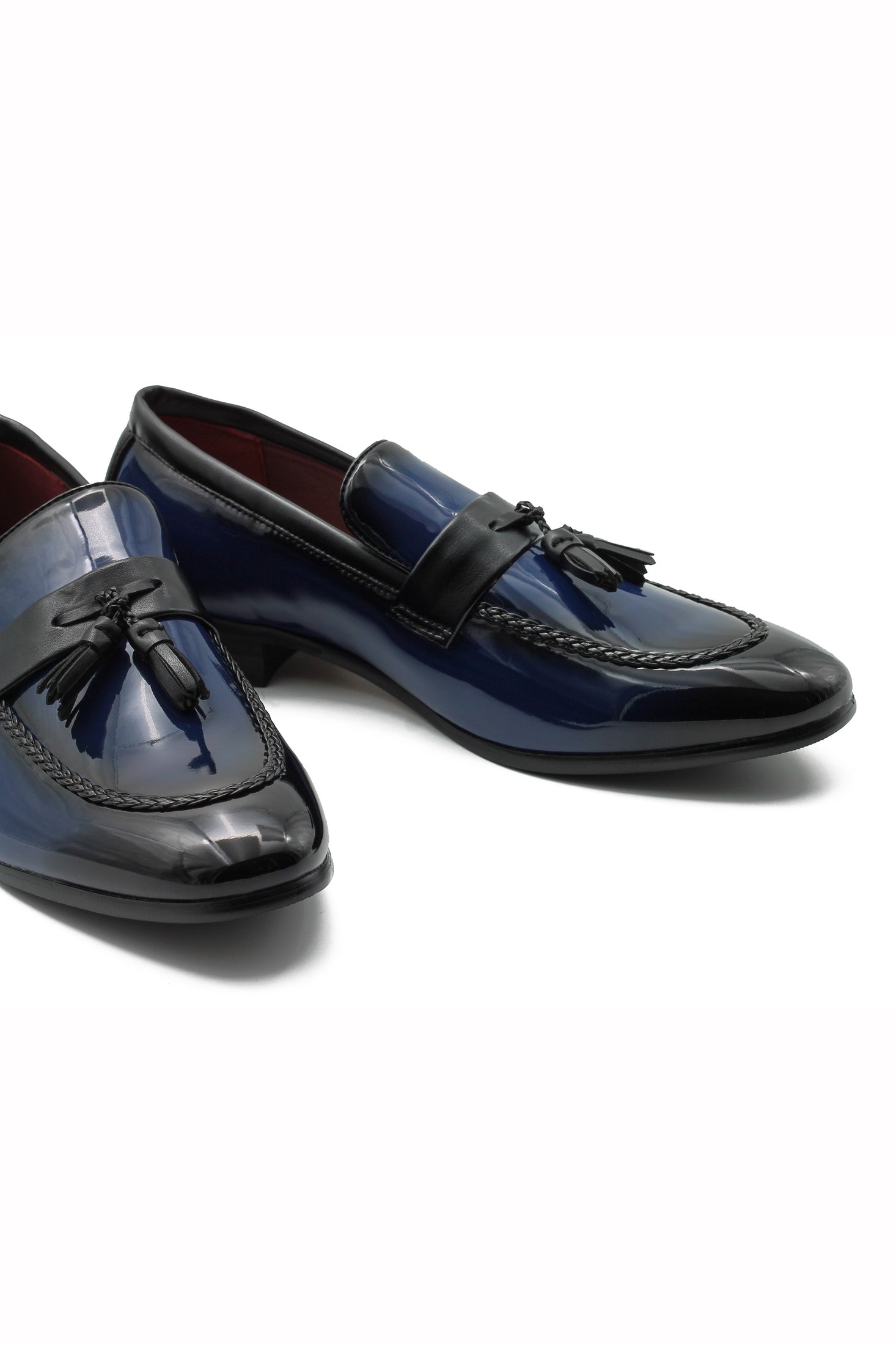 NAVY GLOSSY TASSEL LOAFERSB