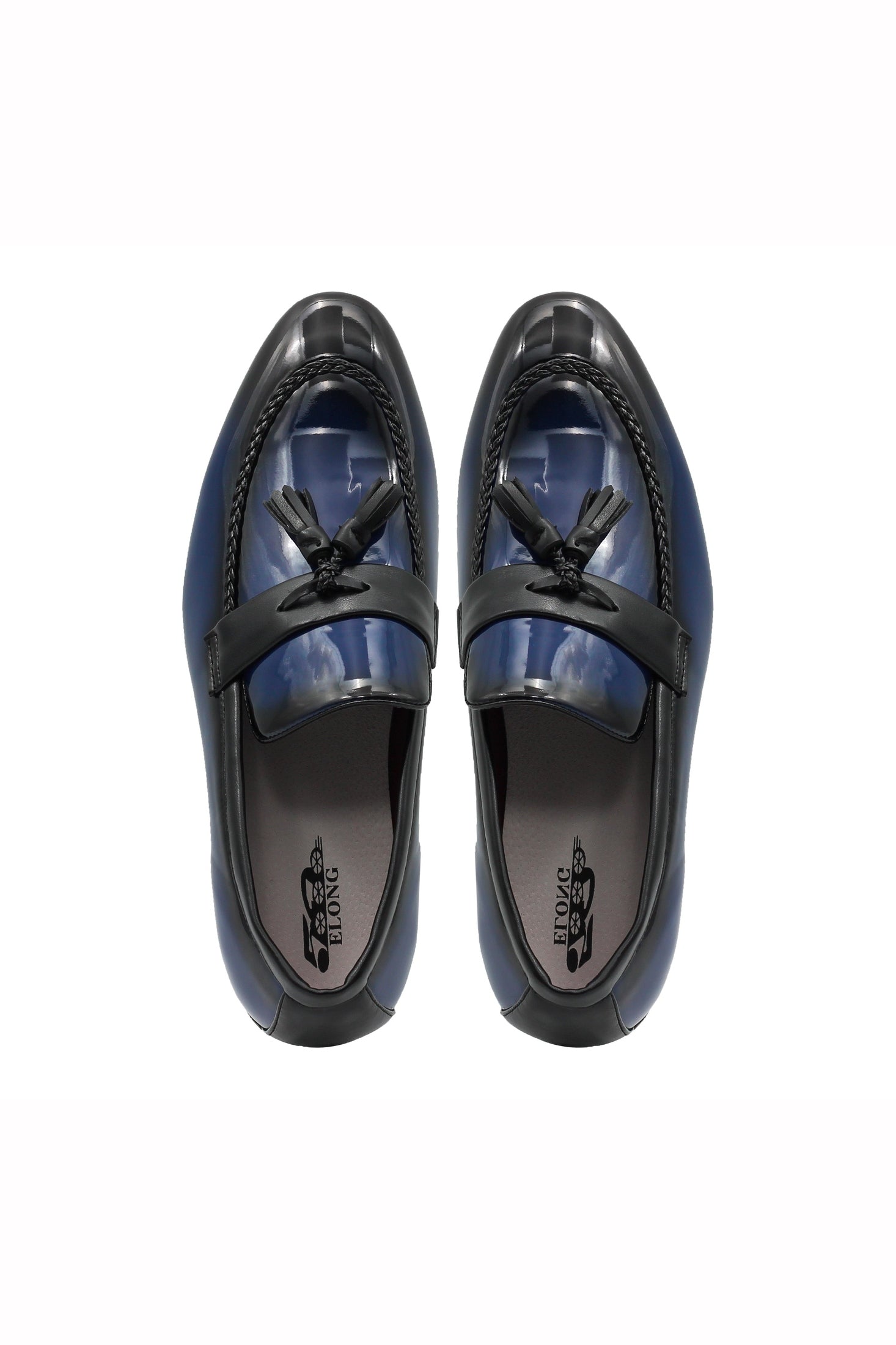 NAVY GLOSSY TASSEL LOAFERSB