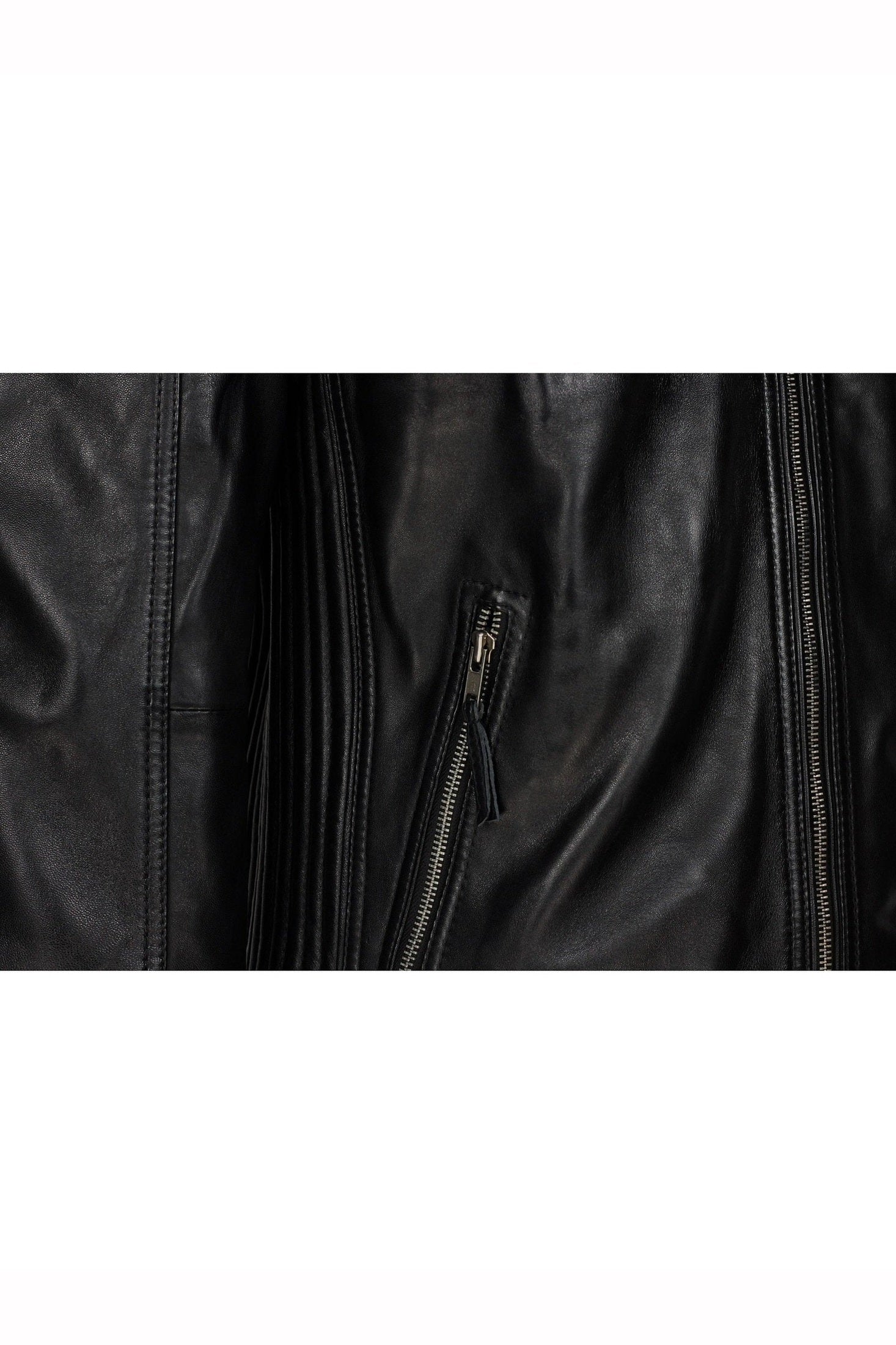 Mens New Black Real Leather Vintage Biker Style Zipped Smart Casual Retro Jacket
