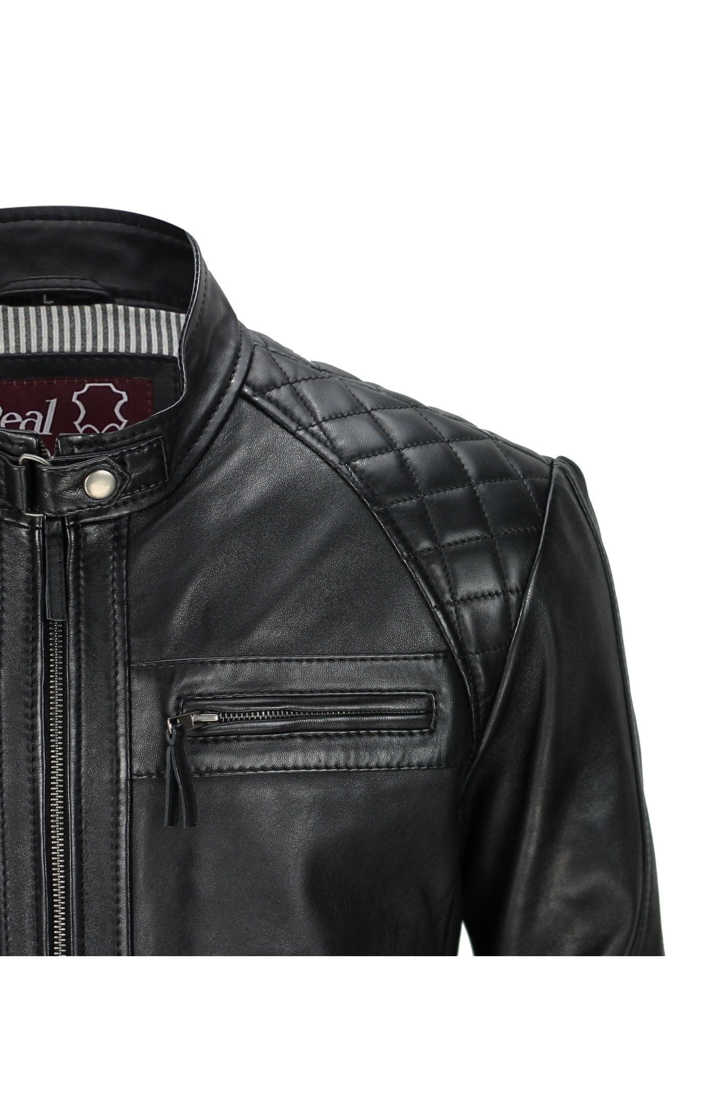 Mens New Real Soft Leather Black Vintage Zipped Smart Casual Biker Style Jacket
