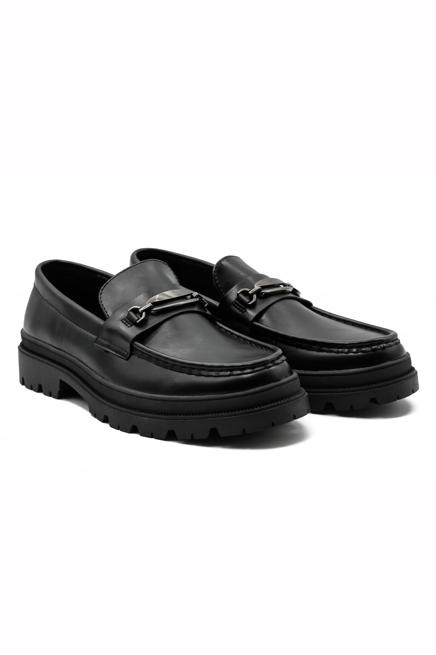 BLACK SNAFFLE BIT LOAFERS