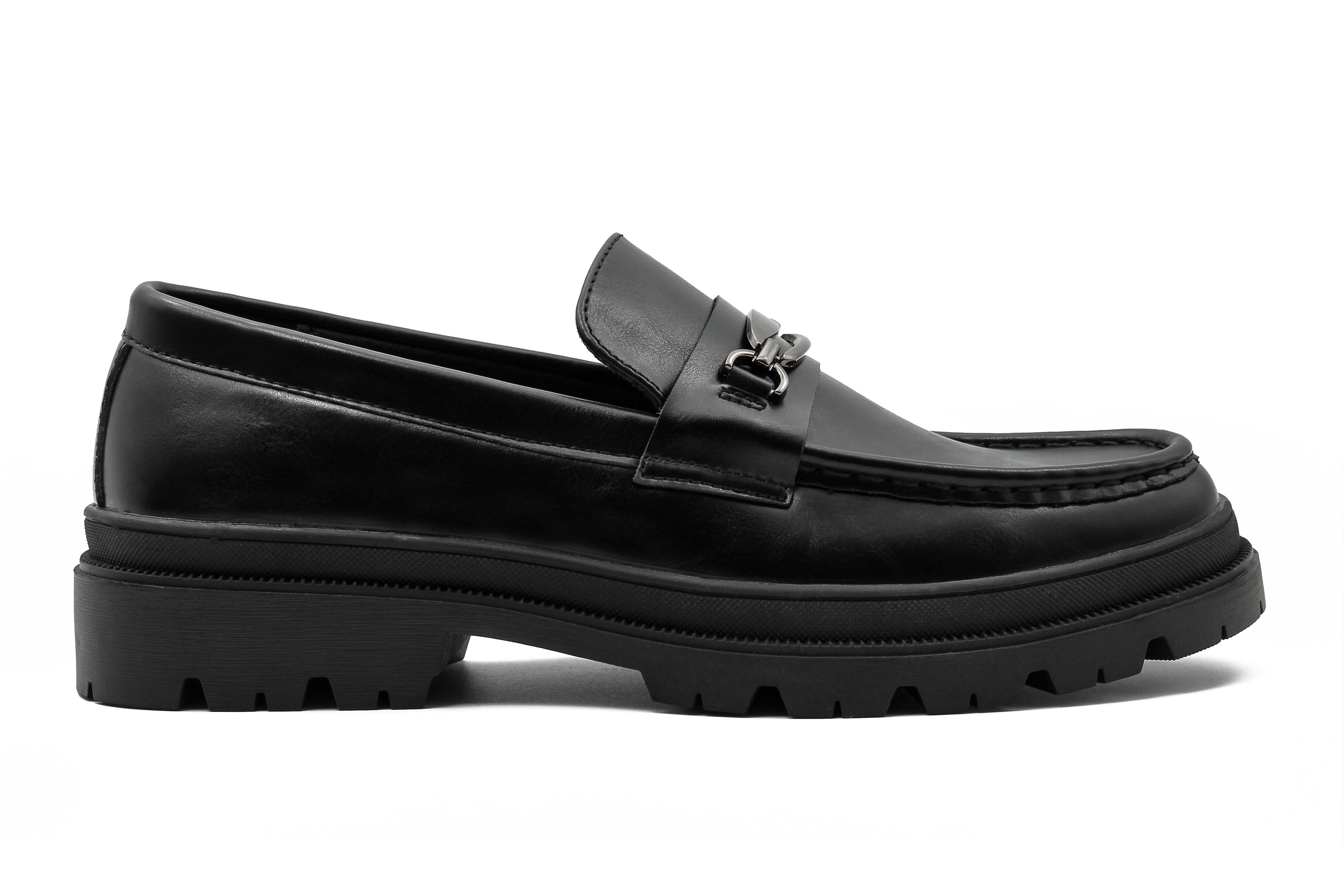 BLACK SNAFFLE BIT LOAFERS