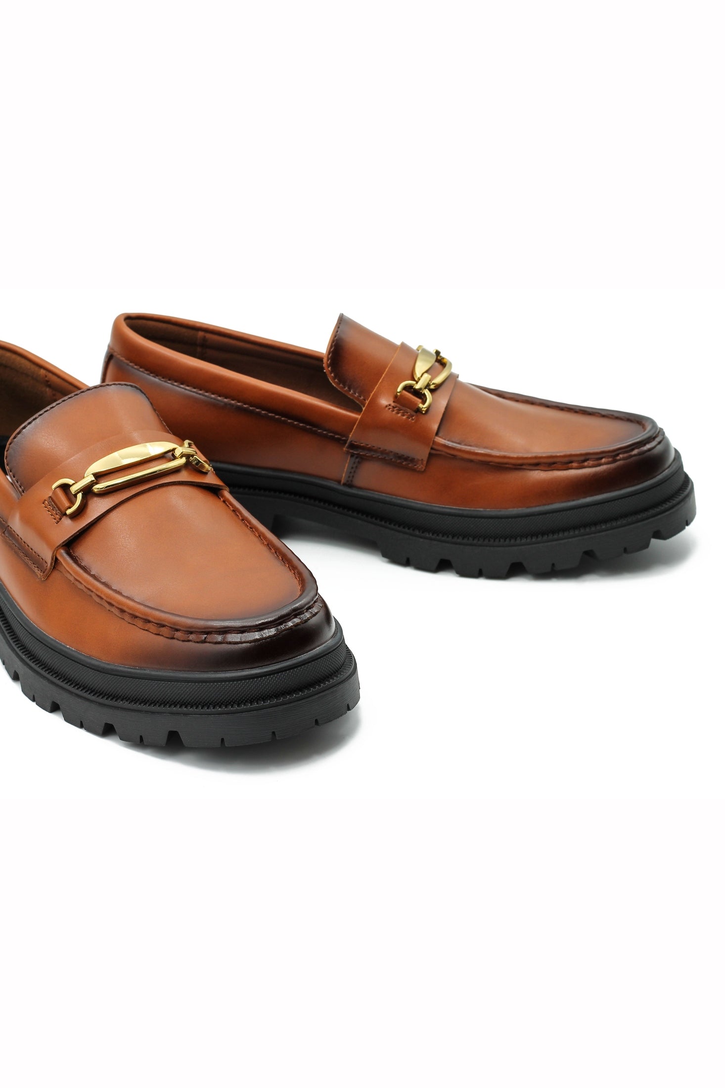TAN SNAFFLE BIT LOAFERS