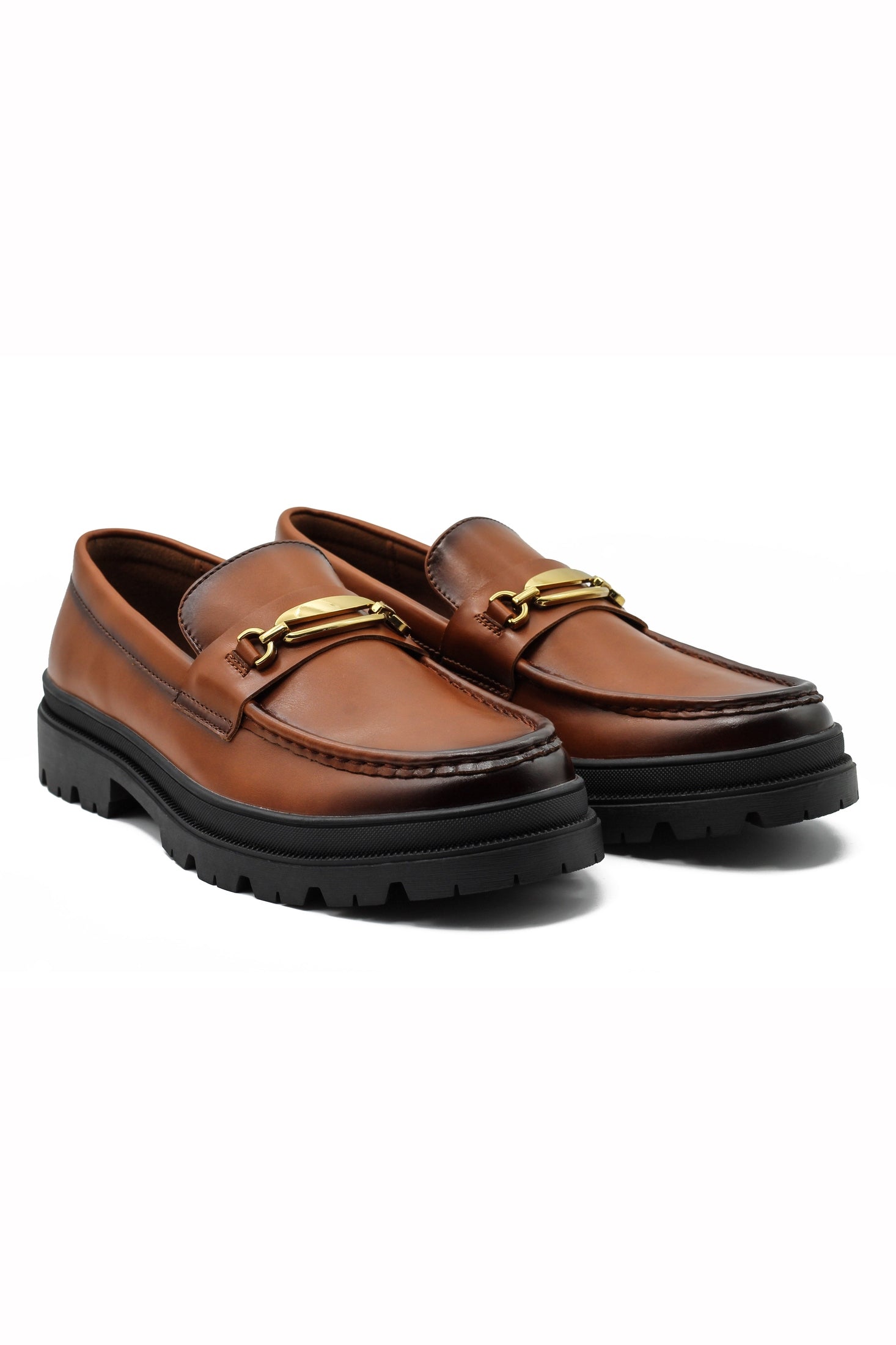 TAN SNAFFLE BIT LOAFERS