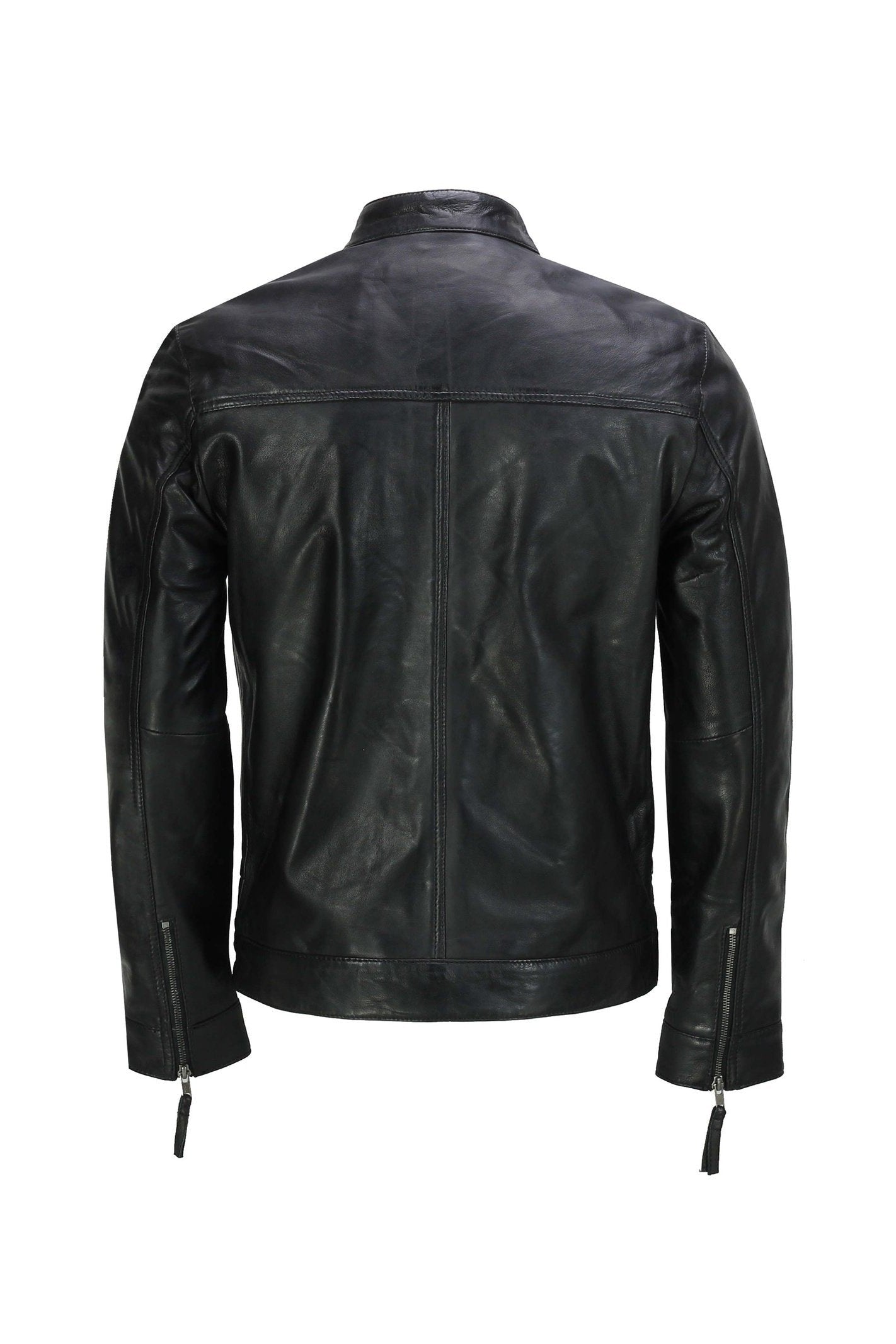Men's Leather Black Biker Jacket