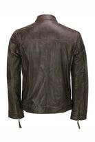 Men's Leather Brown Biker Jacket