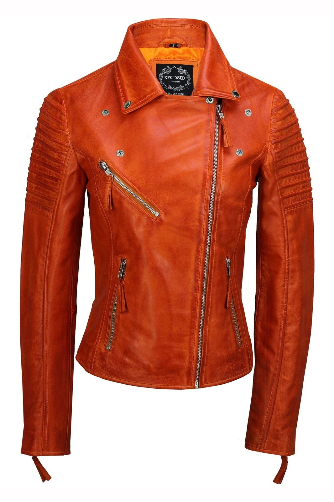Ladies Retro Biker Orange
