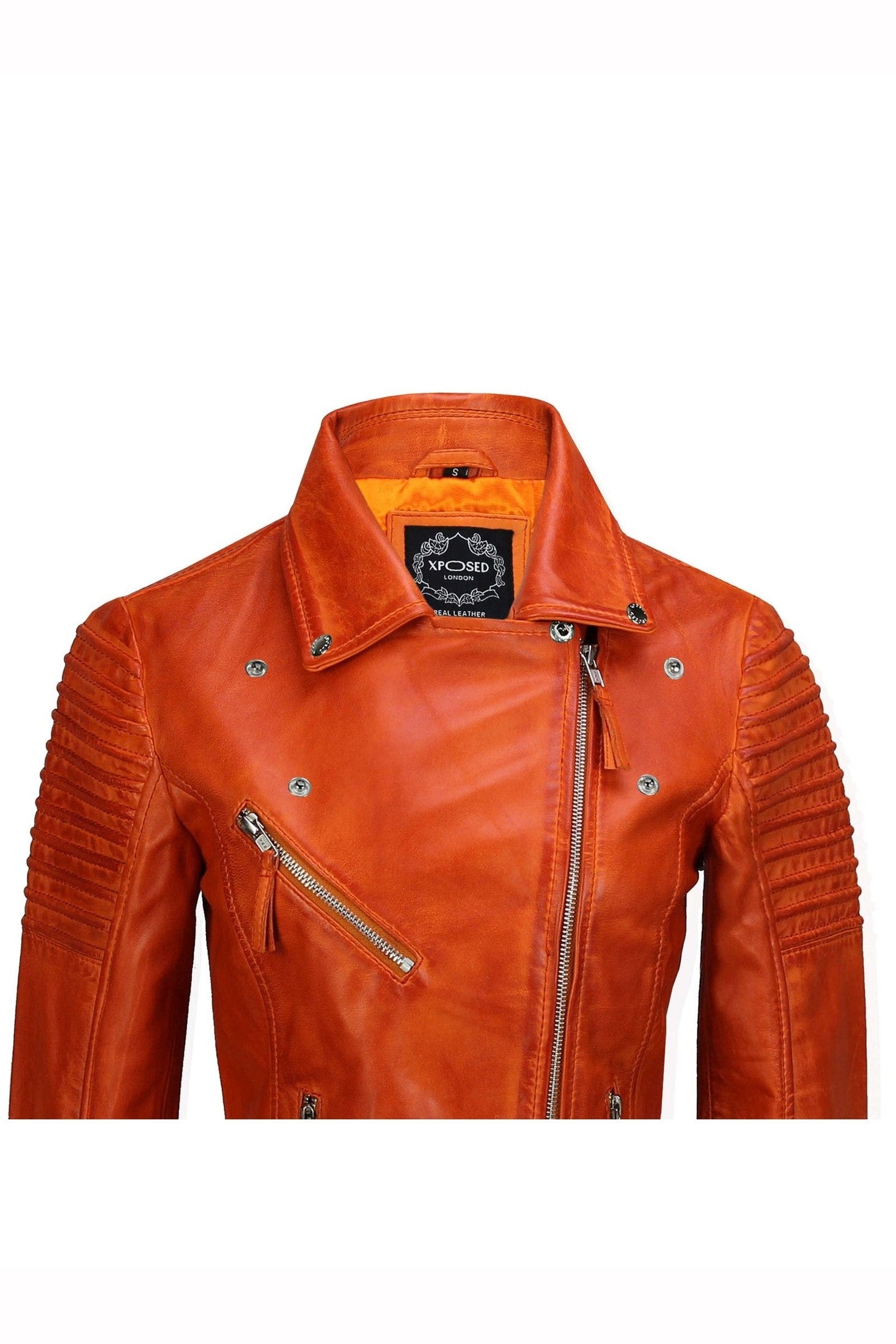 Ladies Retro Biker Orange