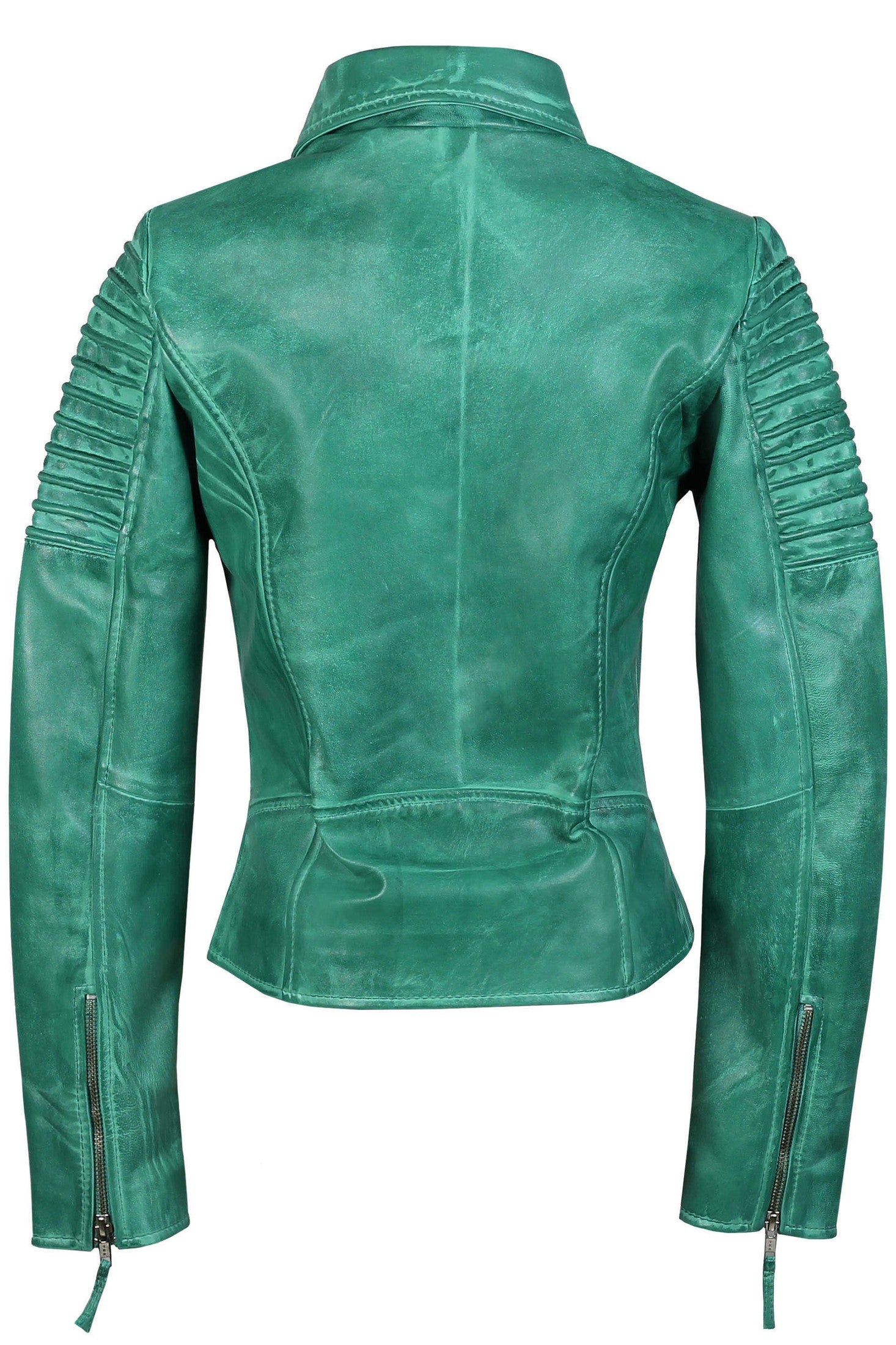 Ladies Retro Biker Green