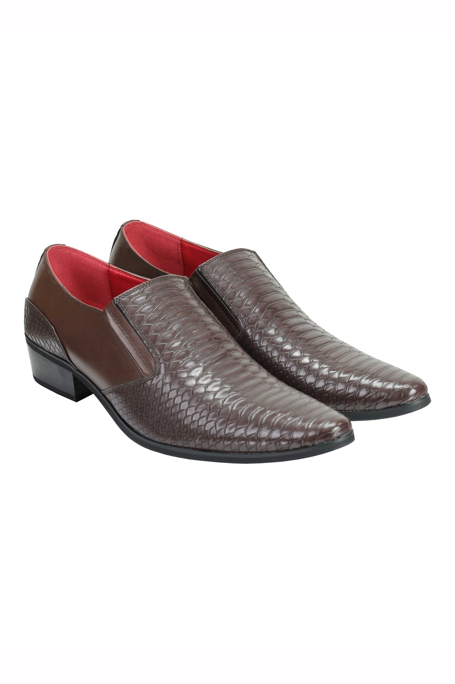 Faux Leather Emboss Loafers