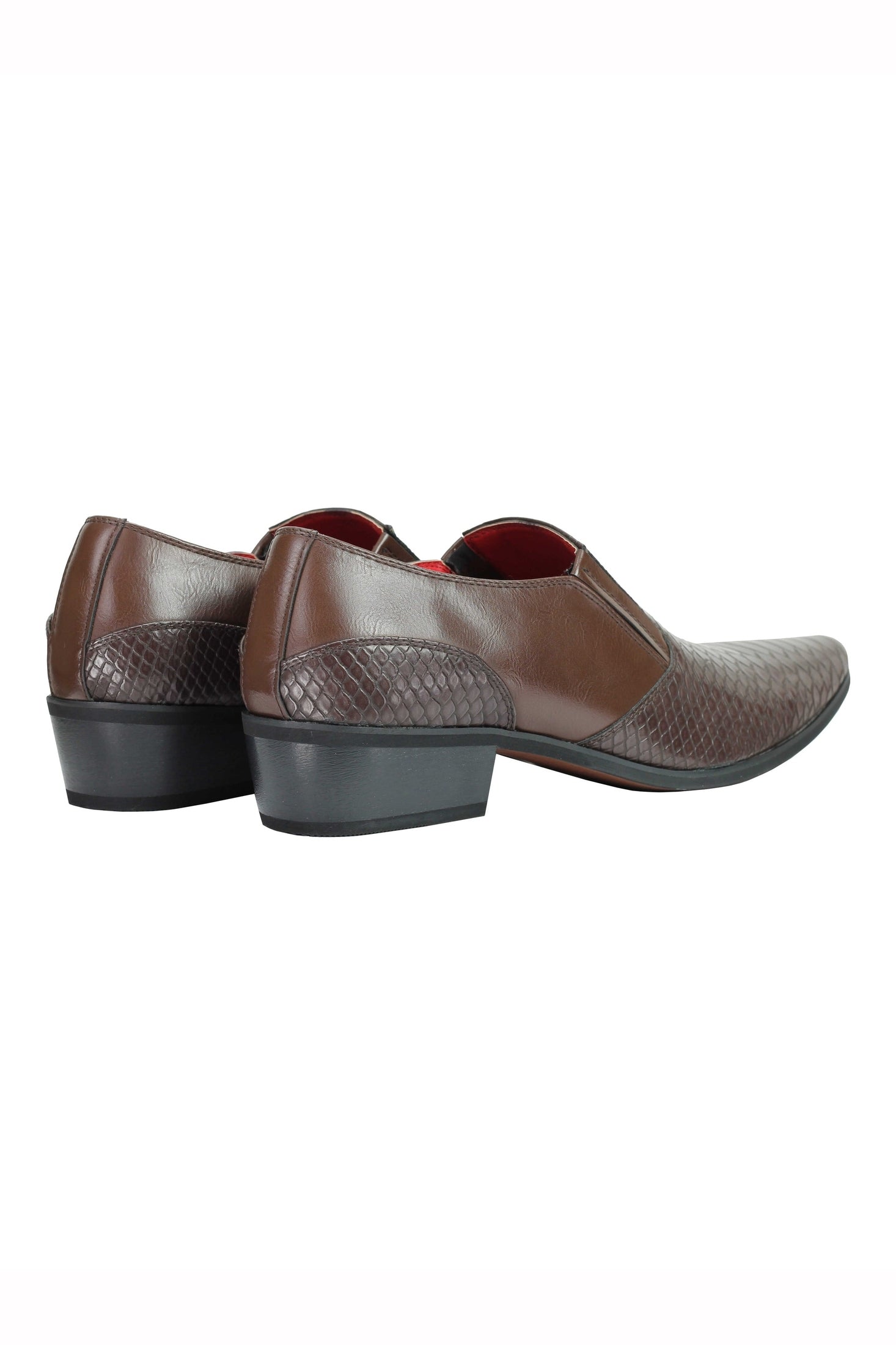 Faux Leather Emboss Loafers