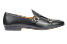 Real Leather Double Monk Shoes Black