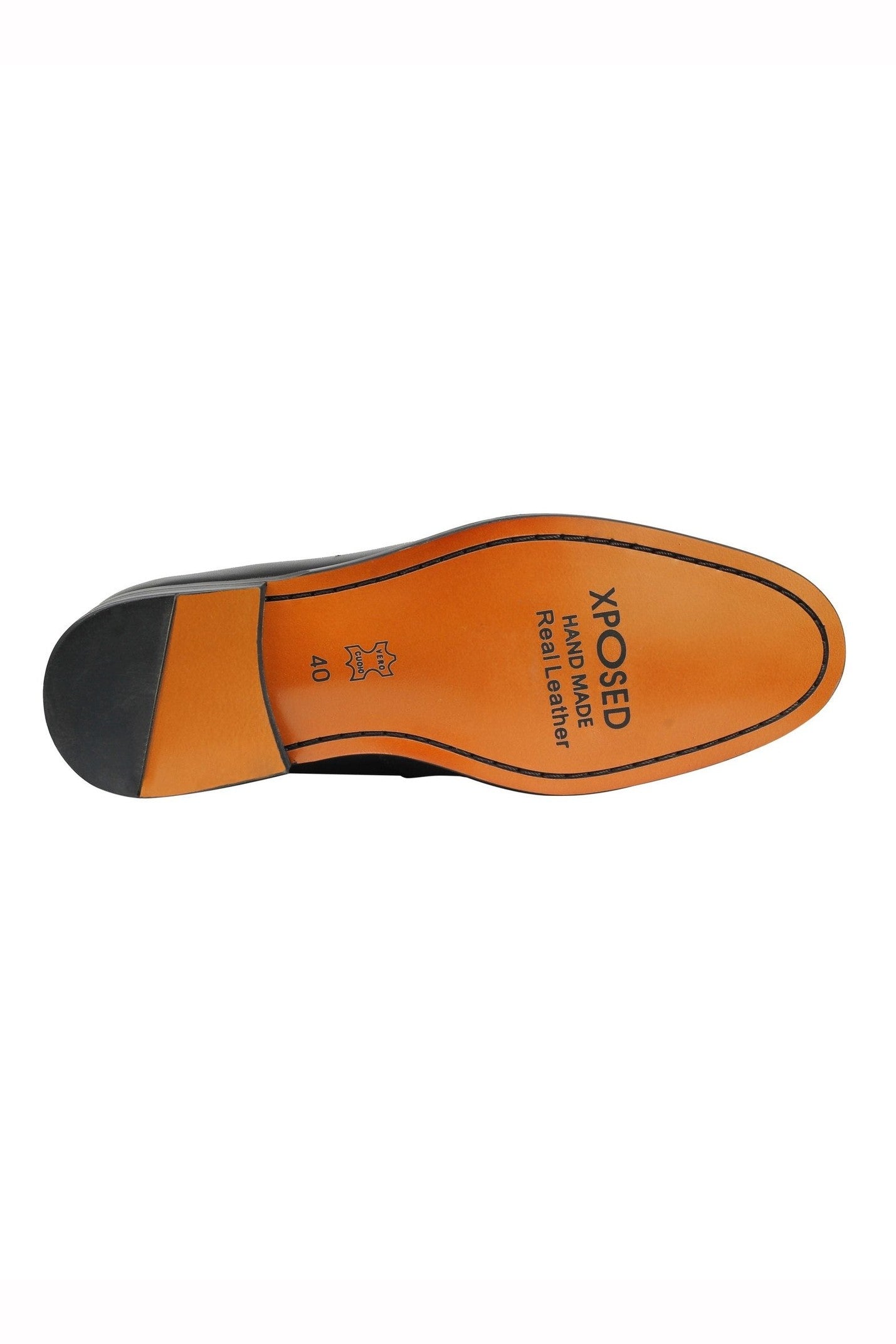 Real Leather Double Monk Loafers Black