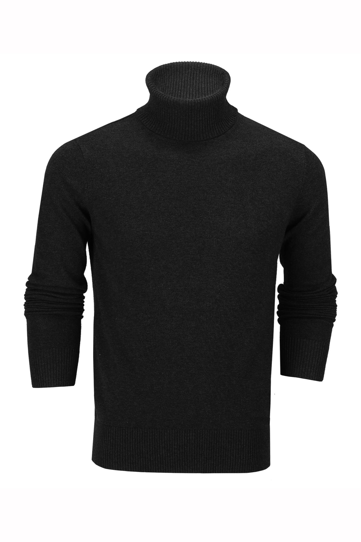 G 1808 - Mens Roll Neck Jumper Soft Cotton Fine Knitted