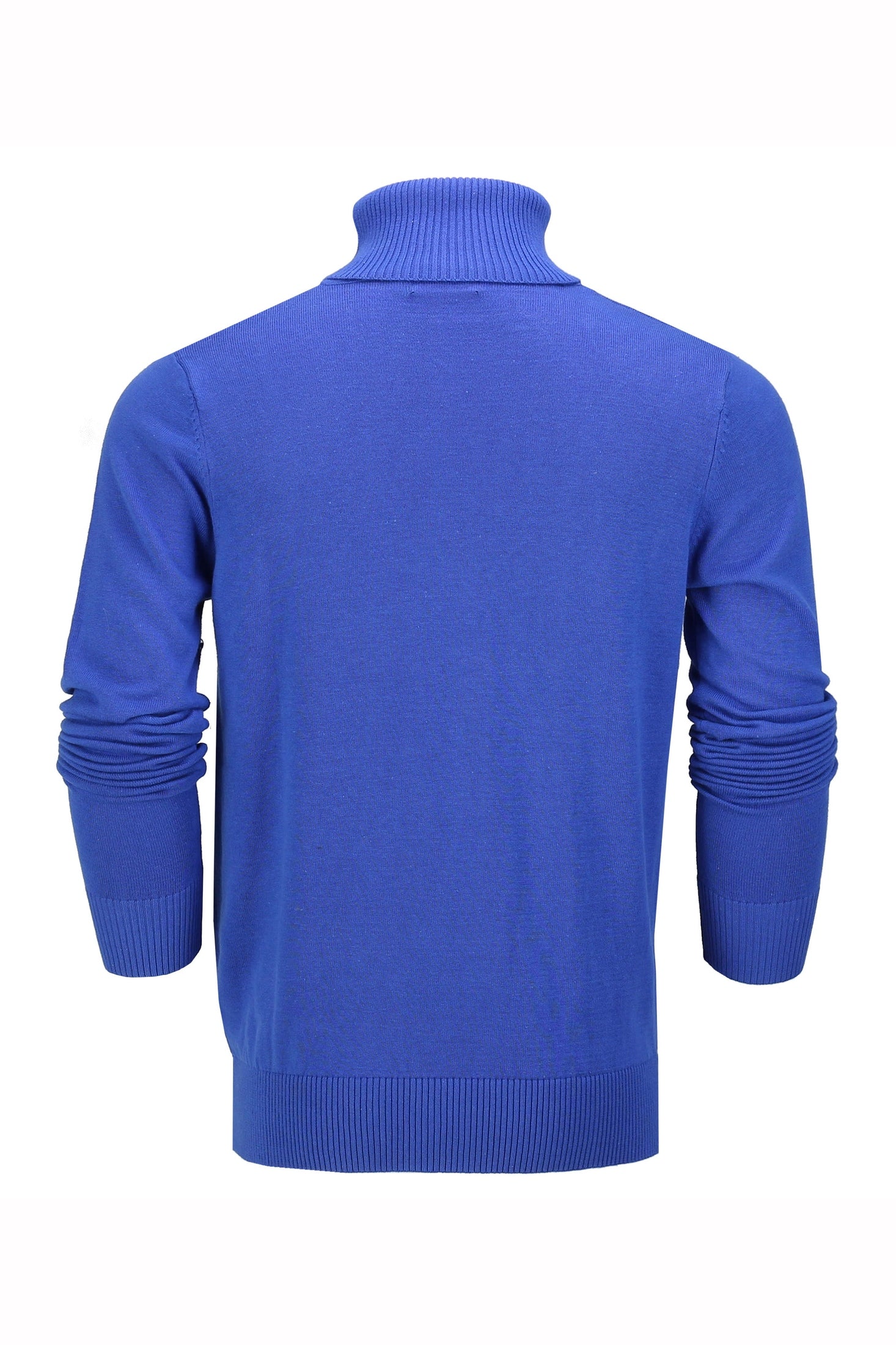 G 1808 - Mens Roll Neck Royal Blue Jumper Soft Cotton Fine Knitted