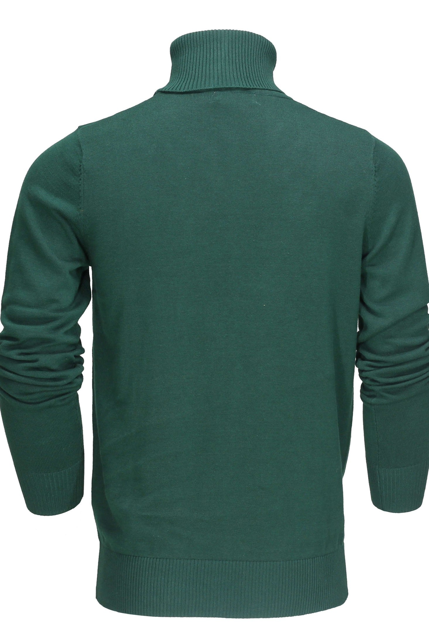 ROLL NECK JUMPER LIGHTWEIGHT STRETCH COTTON, GREEN