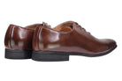 Mens Black Tan brown Classic Polished Leather Lined Upper Wholecut Oxford Shoes