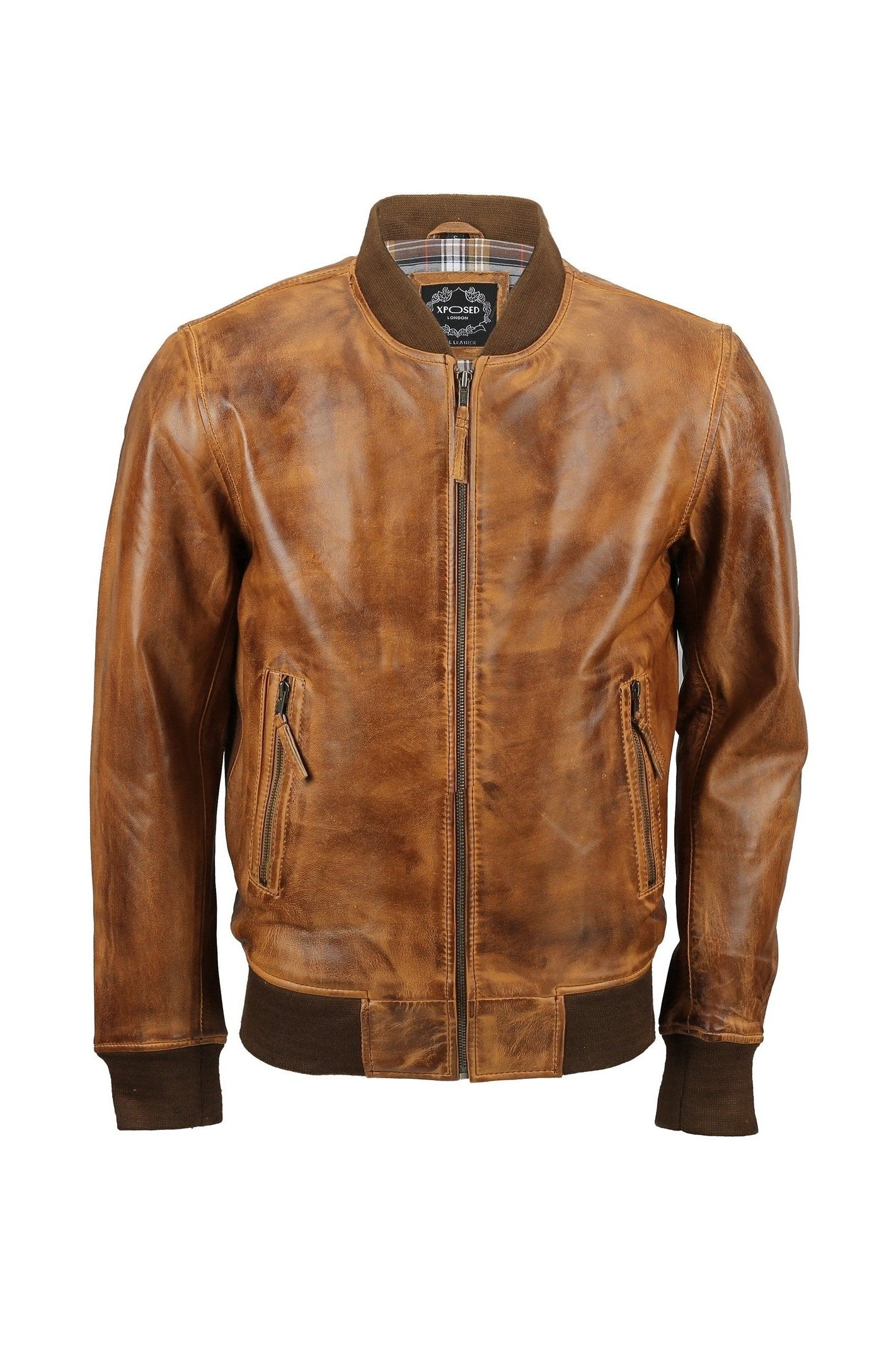 BOMBER TIMBER LEATHER JACKET