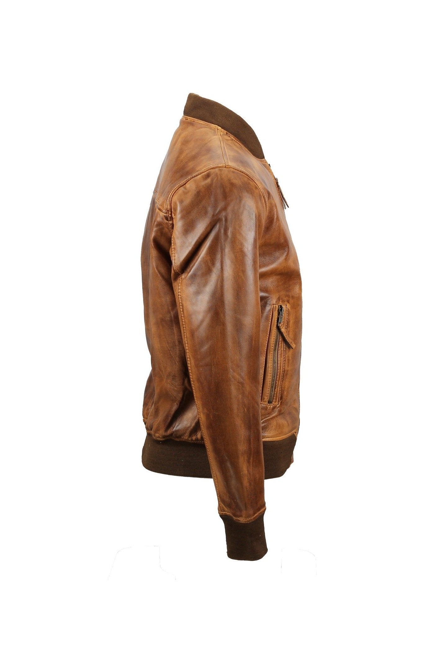 BOMBER TIMBER LEATHER JACKET