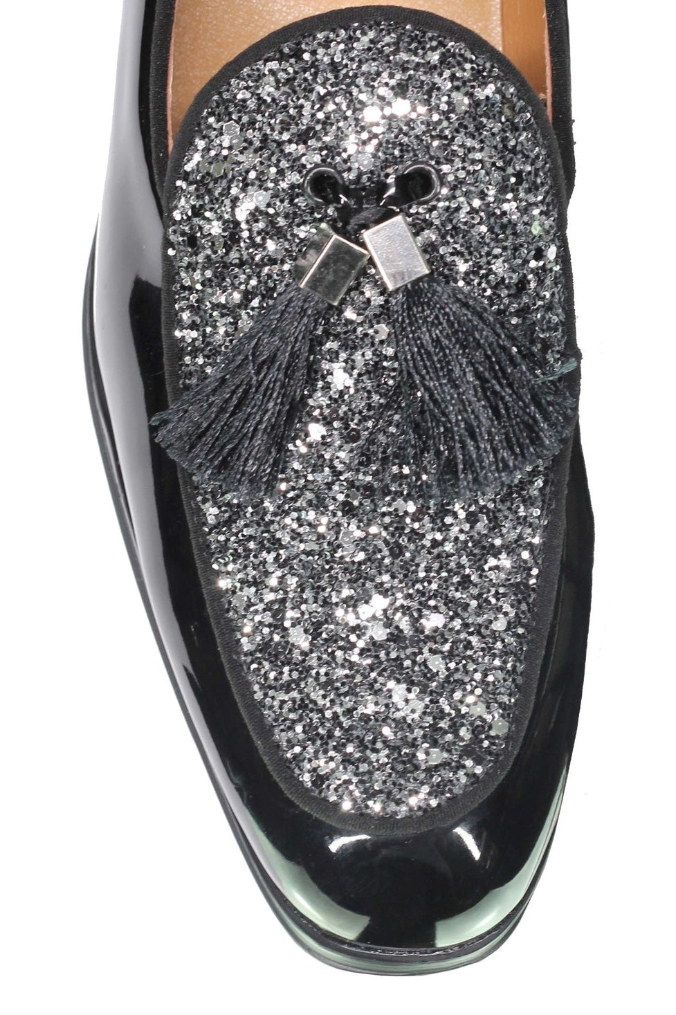 GLITTER – PATENT LEATHER TASSEL LOAFERS