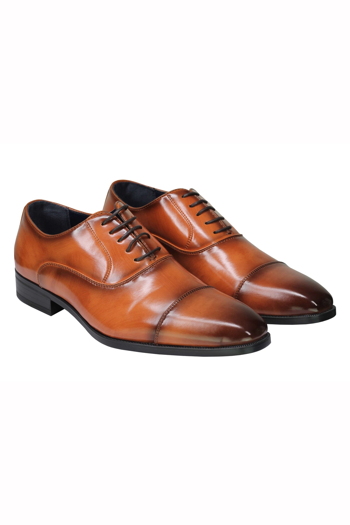 Mens Patent Leather Lined Classic Lace up Oxford Shoes Toe Cap Smart Formal