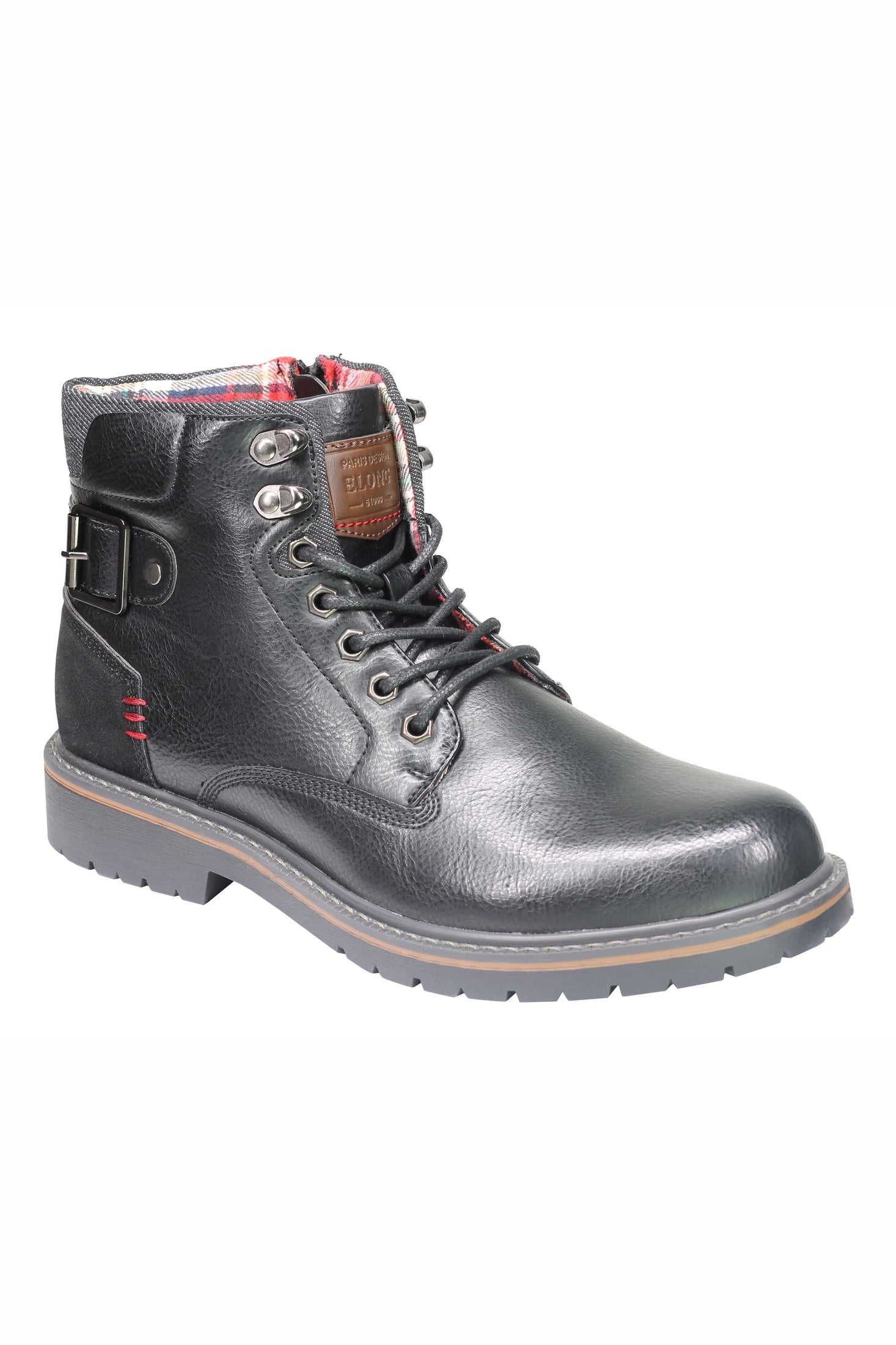 Mens Military Boots Leather Lined Biker Combat Ankle Lace up Zipped Black Brown