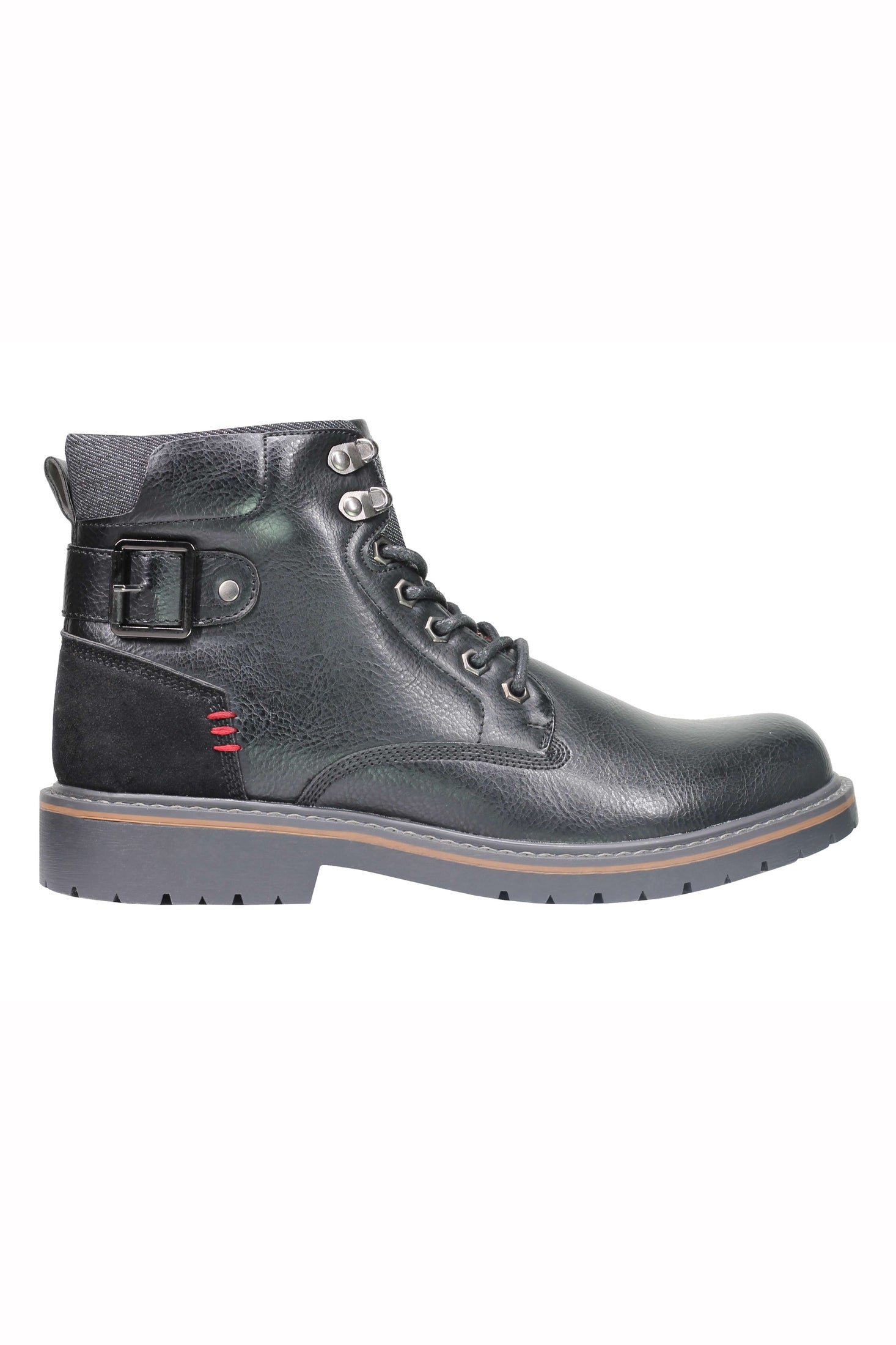 Mens Military Boots Leather Lined Biker Combat Ankle Lace up Zipped Black Brown
