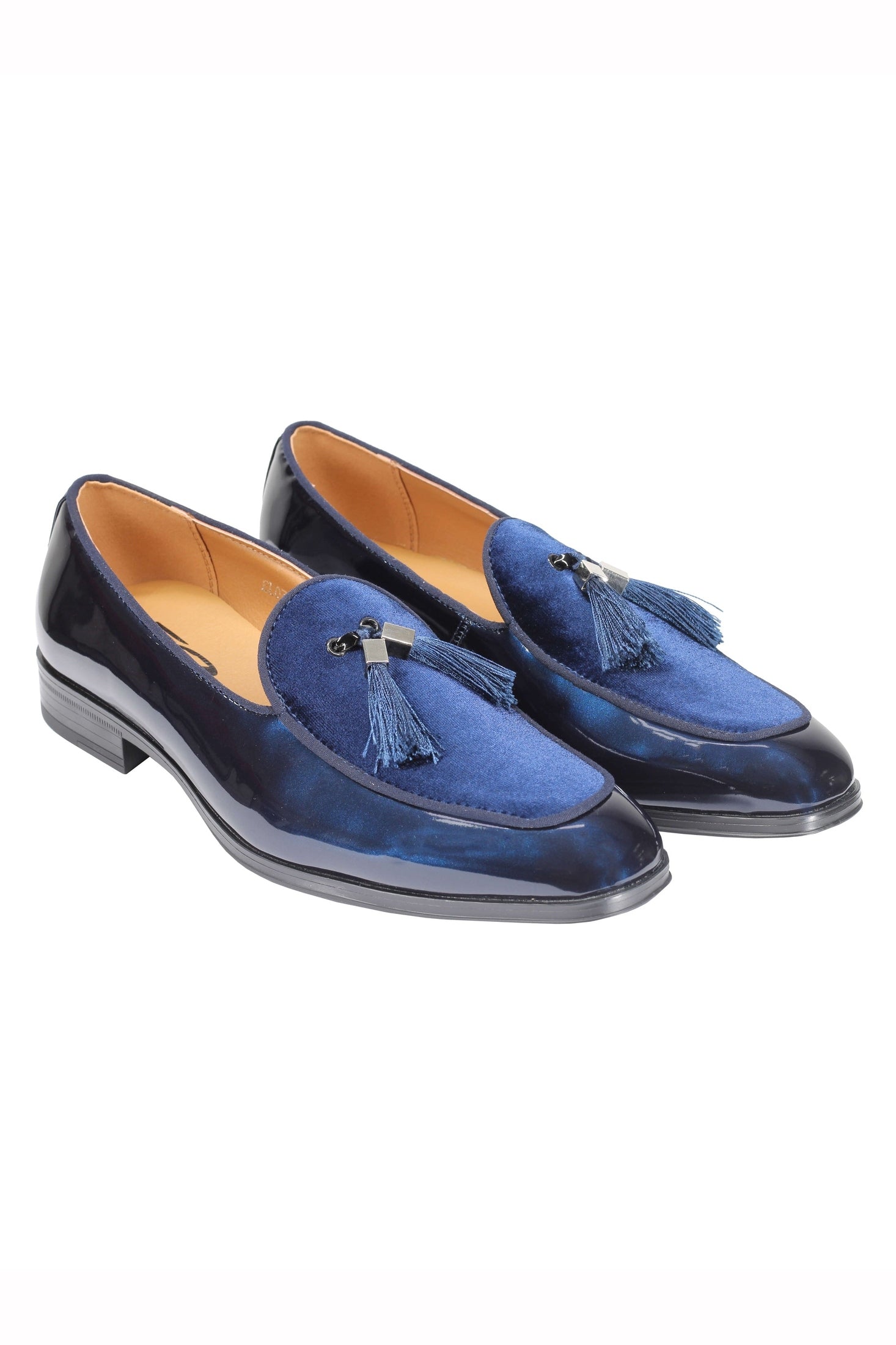 FAUX LEATHER SHINY TASSEL LOAFERS
